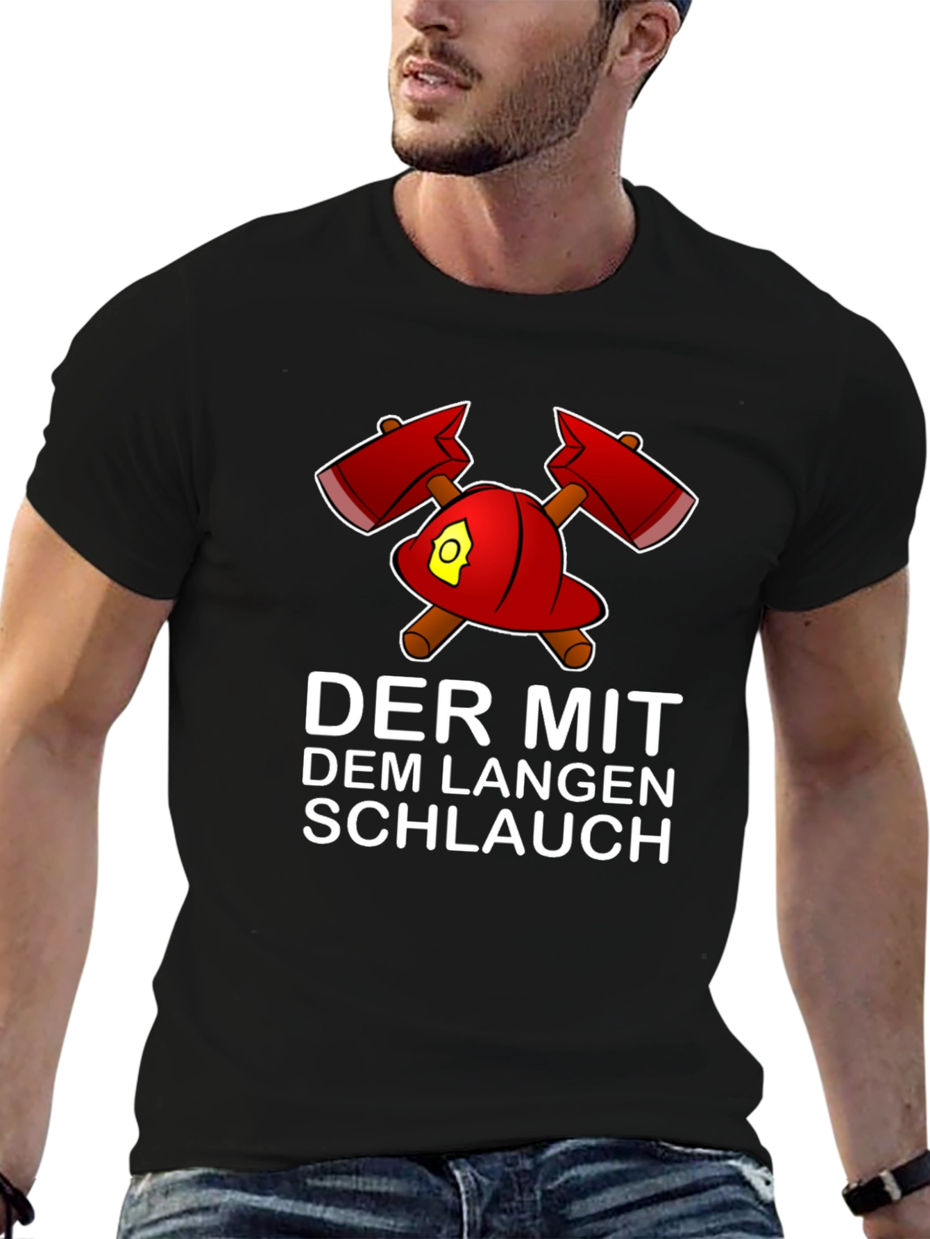 Firefighters Der Mit Dem Langen Schlauch T-Shirt