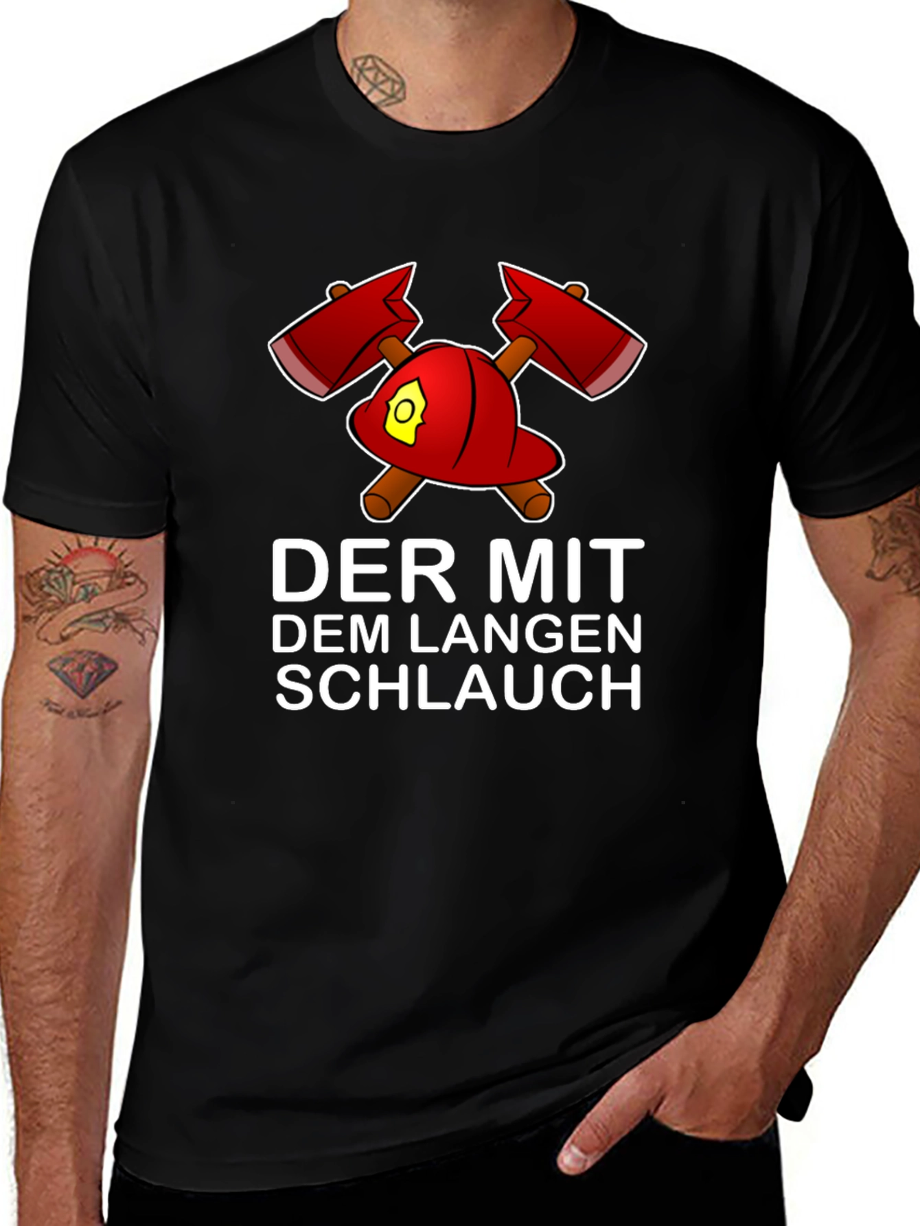 Firefighters Der Mit Dem Langen Schlauch T-Shirt
