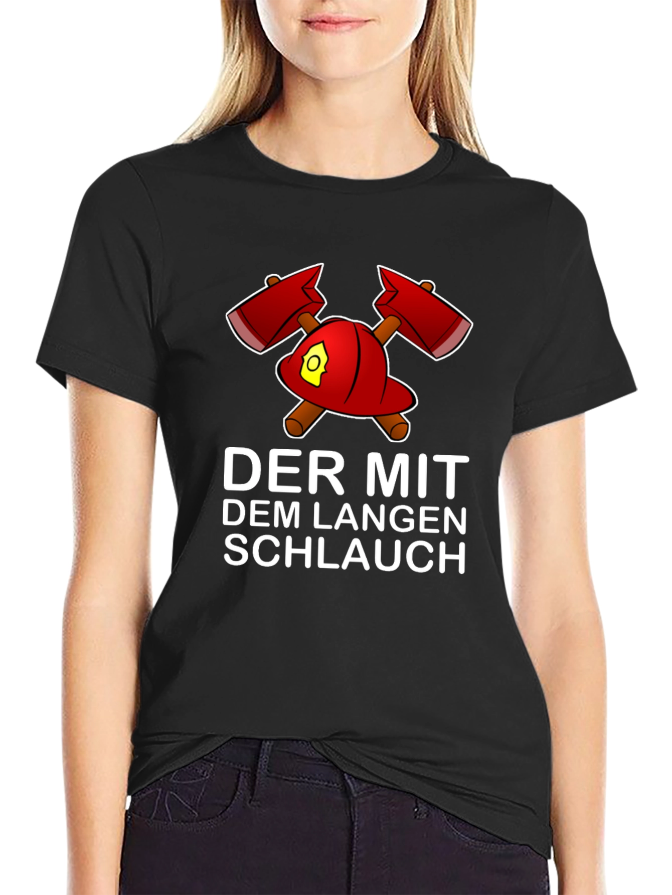 Firefighters Der Mit Dem Langen Schlauch T-Shirt