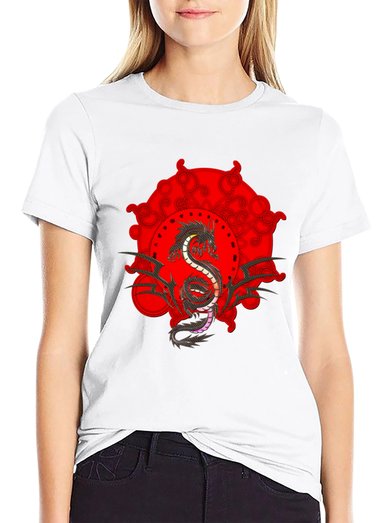 Black Dragon Graphic Tee - Edgy Style