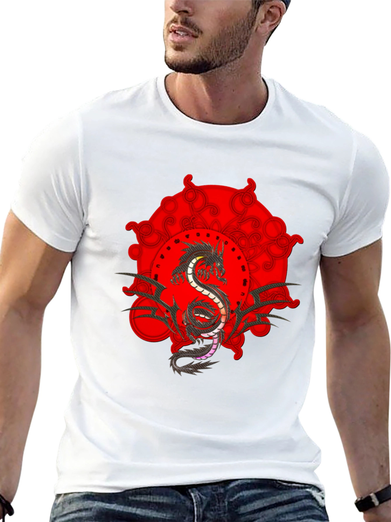 Black Dragon Graphic Tee - Edgy Style