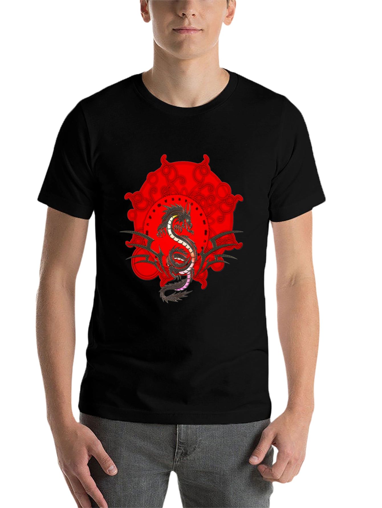 Black Dragon Graphic Tee - Edgy Style