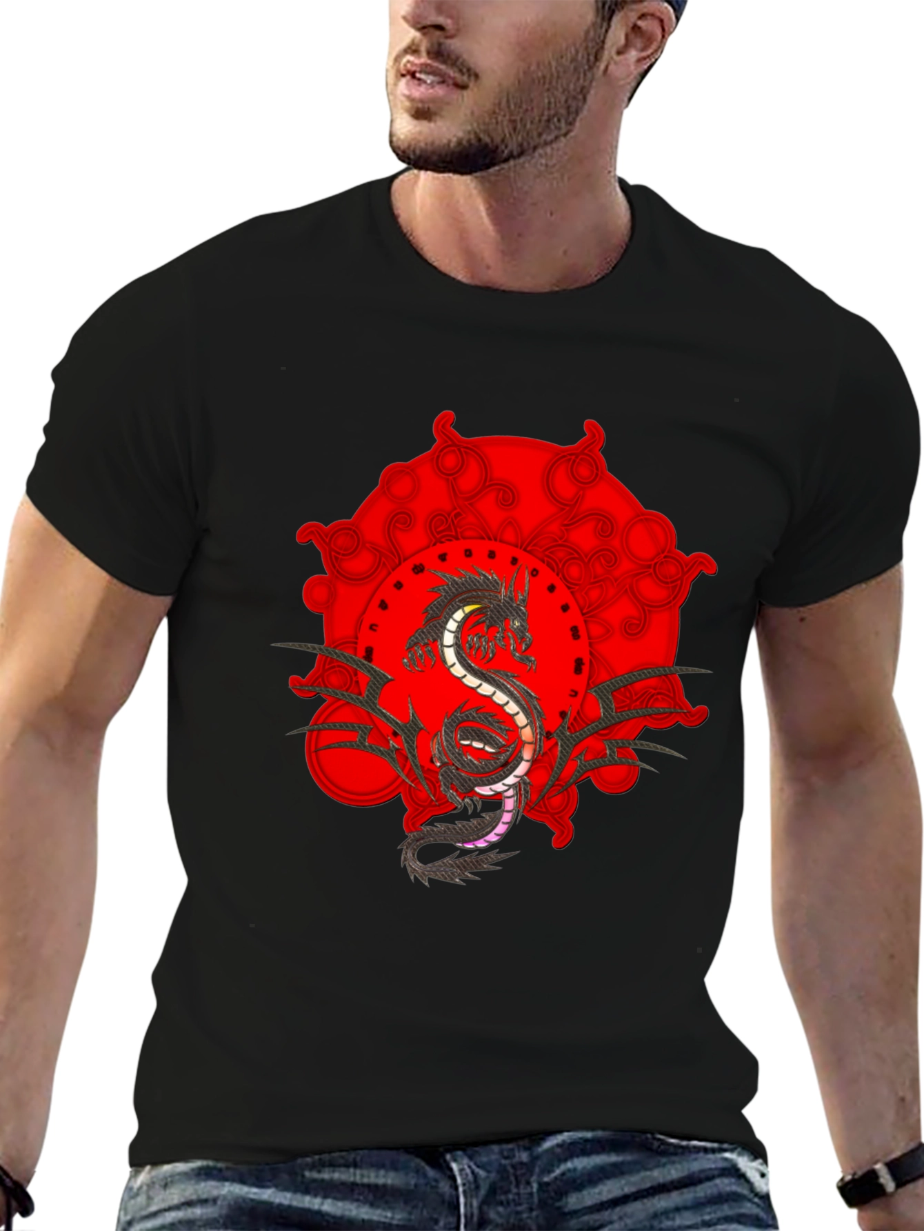 Black Dragon Graphic Tee - Edgy Style