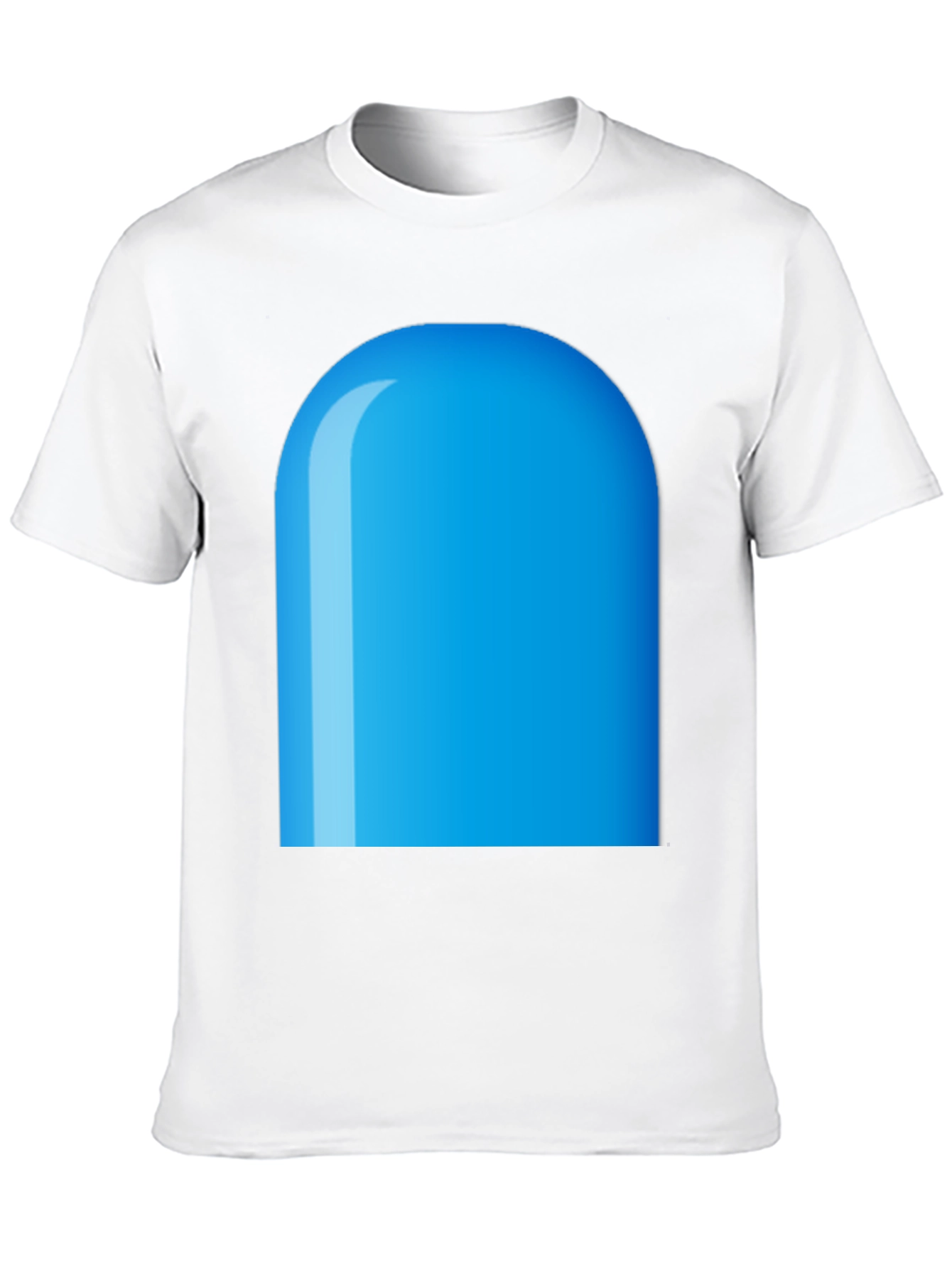 Blue Rounded Rectangle Graphic Tee