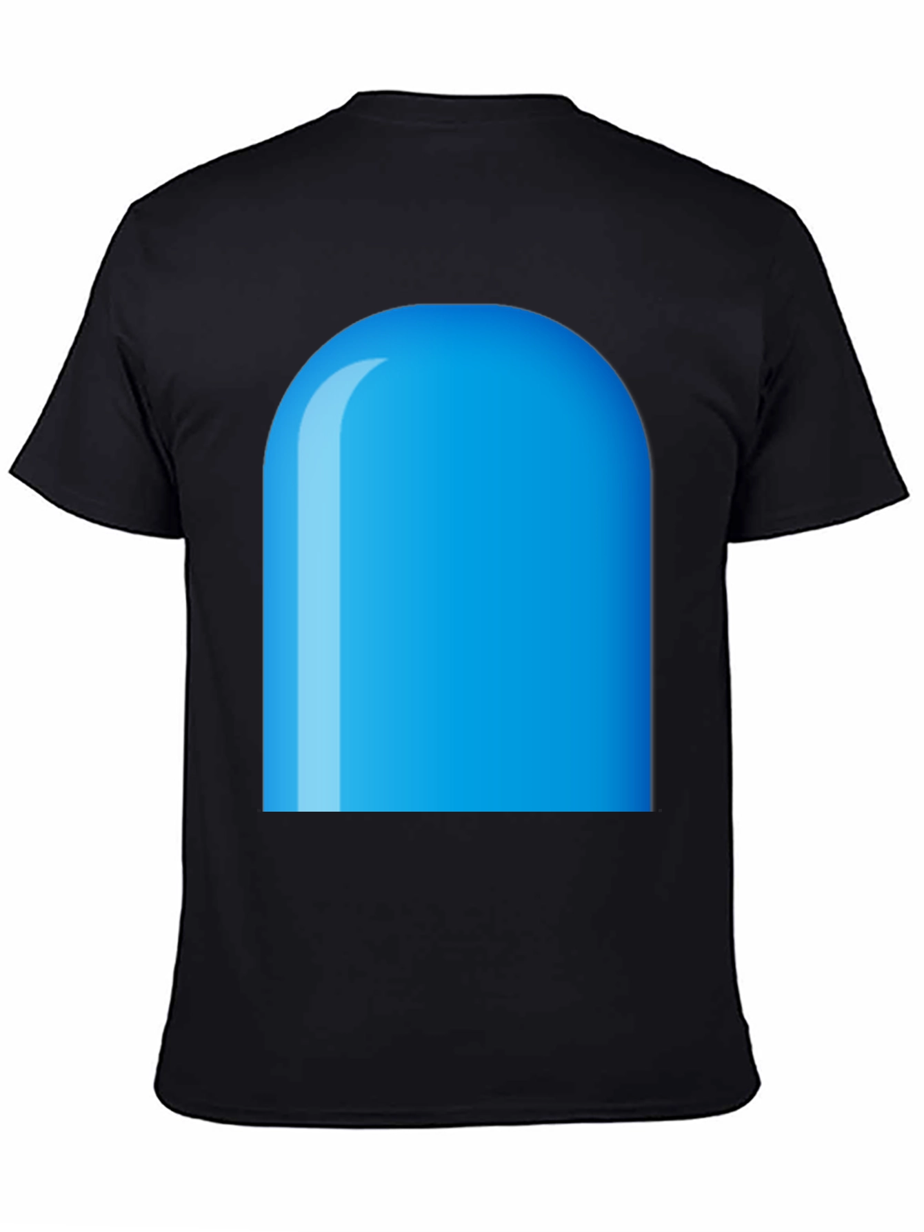 Blue Rounded Rectangle Graphic Tee