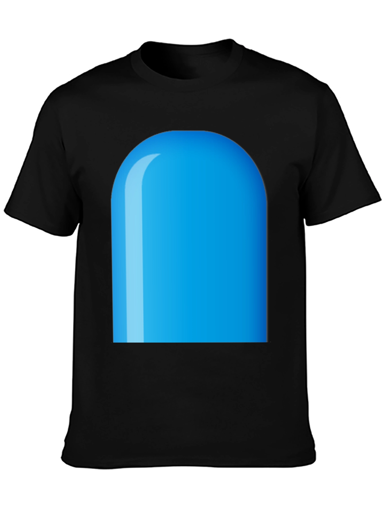 Blue Rounded Rectangle Graphic Tee