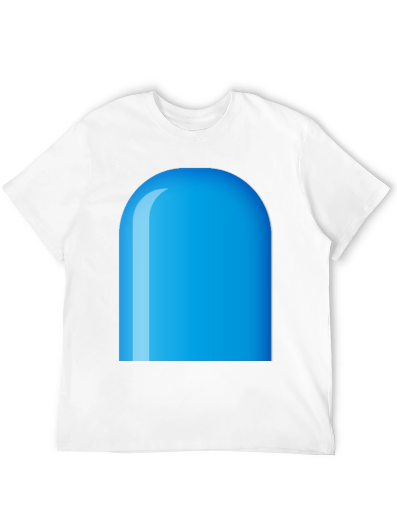 Blue Rounded Rectangle Graphic Tee