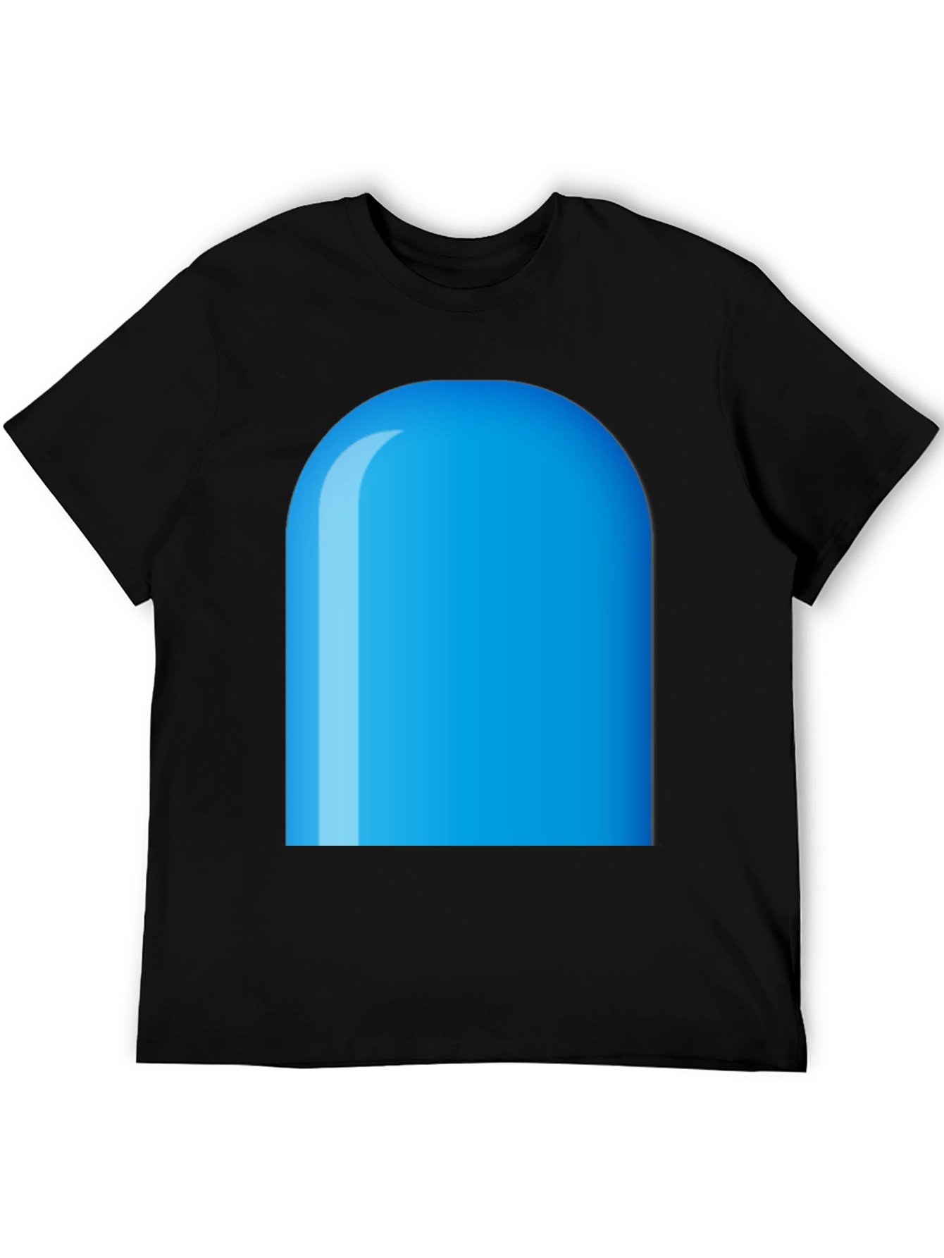 Blue Rounded Rectangle Graphic Tee