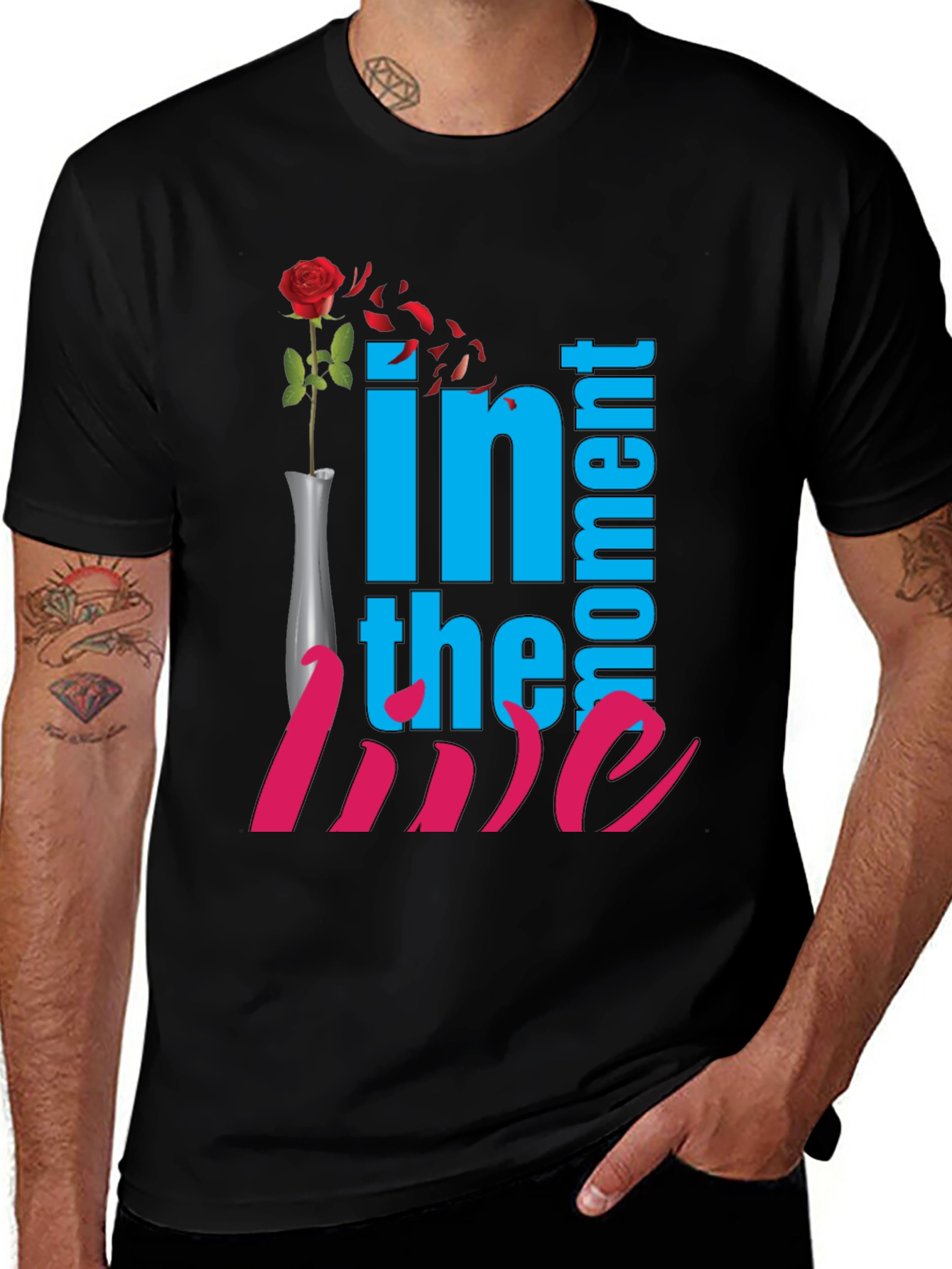 In The Moment of Love Black T-Shirt