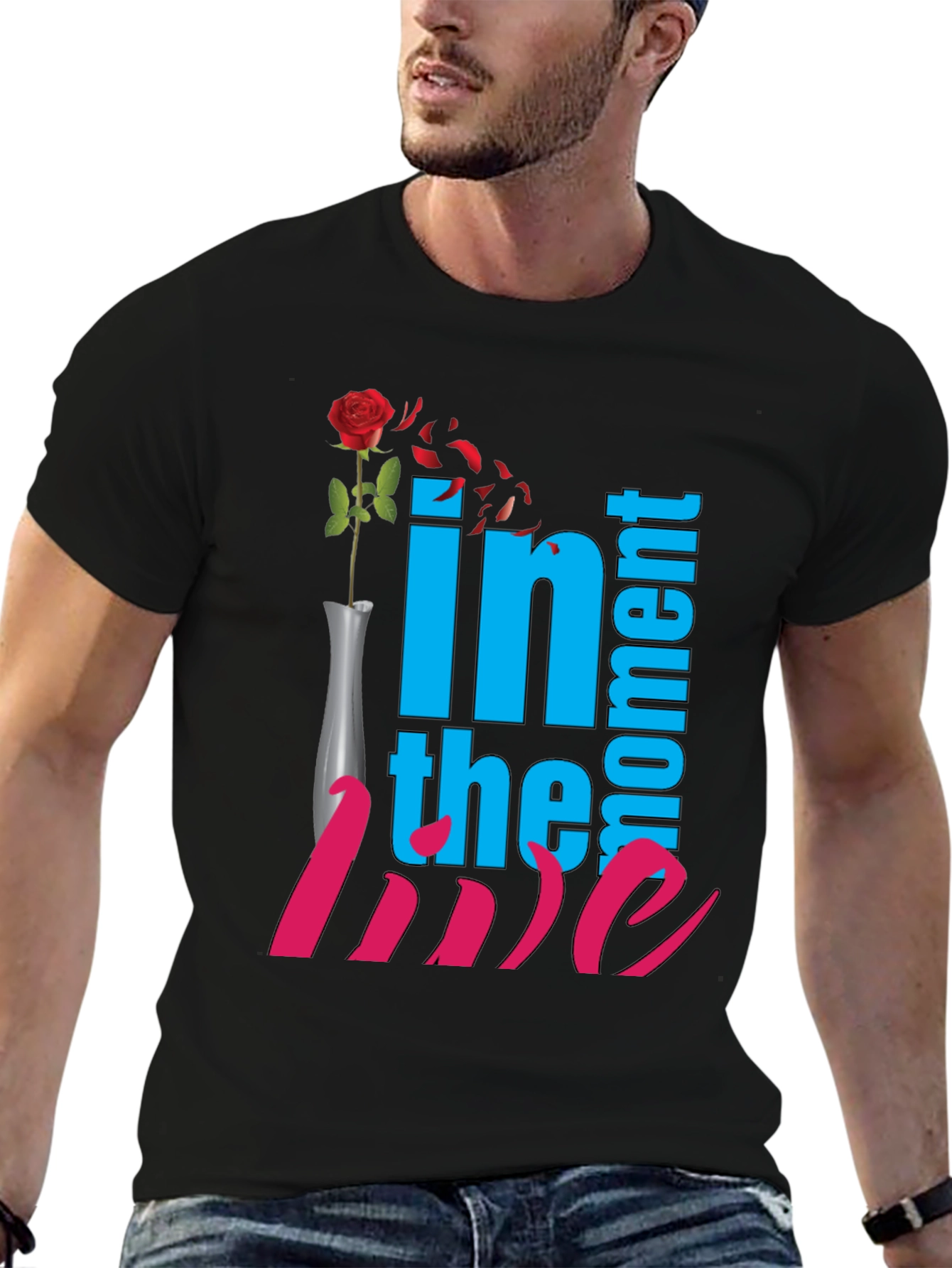 In The Moment of Love Black T-Shirt