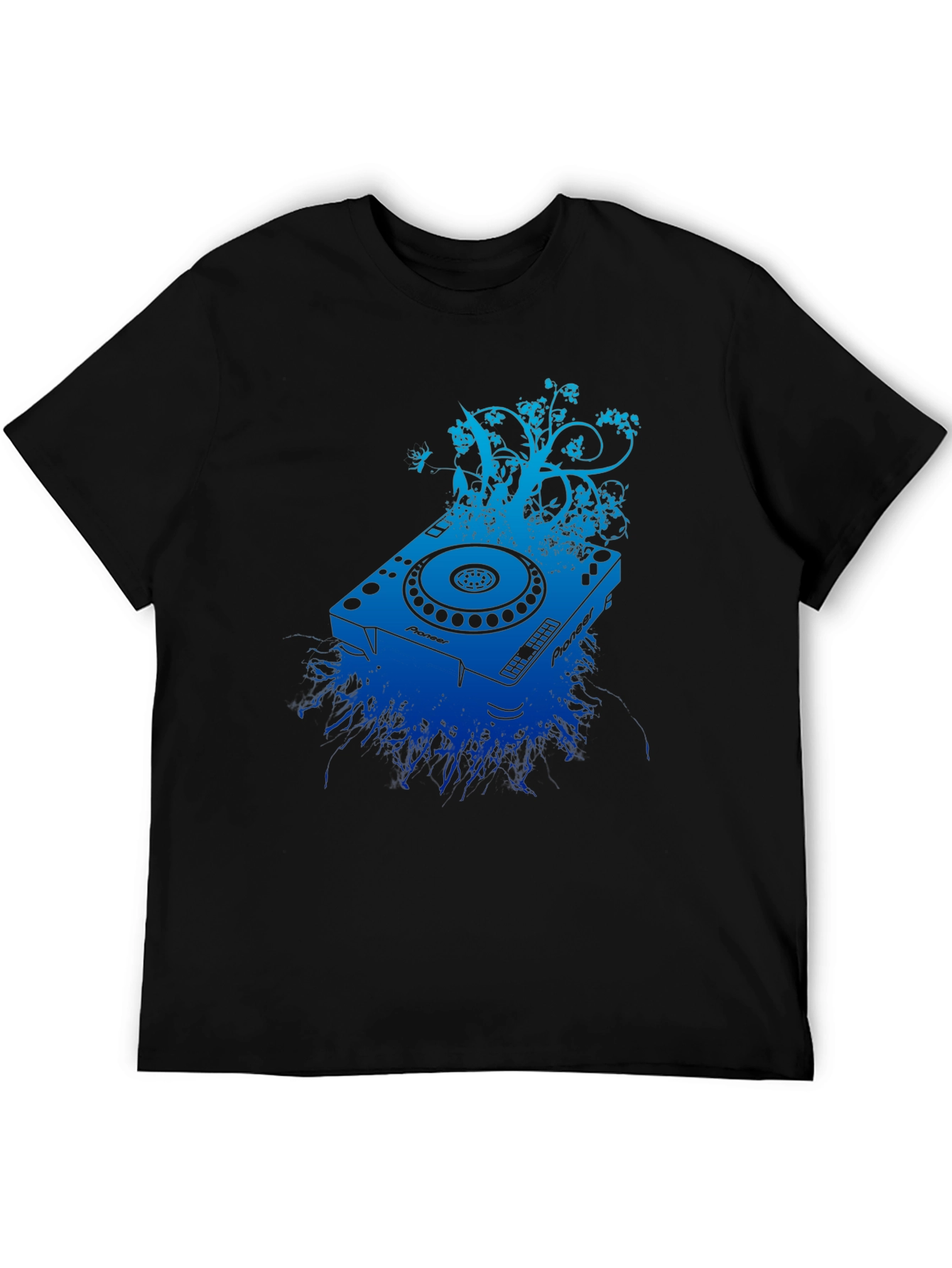 DJ Turntable Graphic Tee - Black
