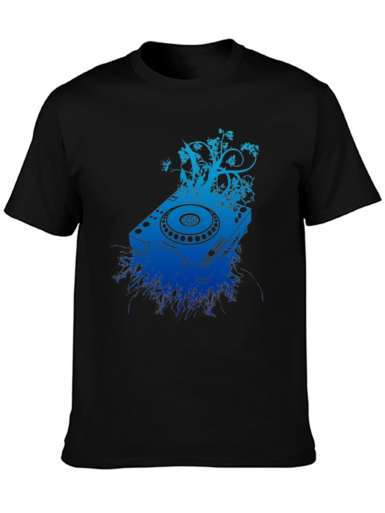 DJ Turntable Graphic Tee - Black