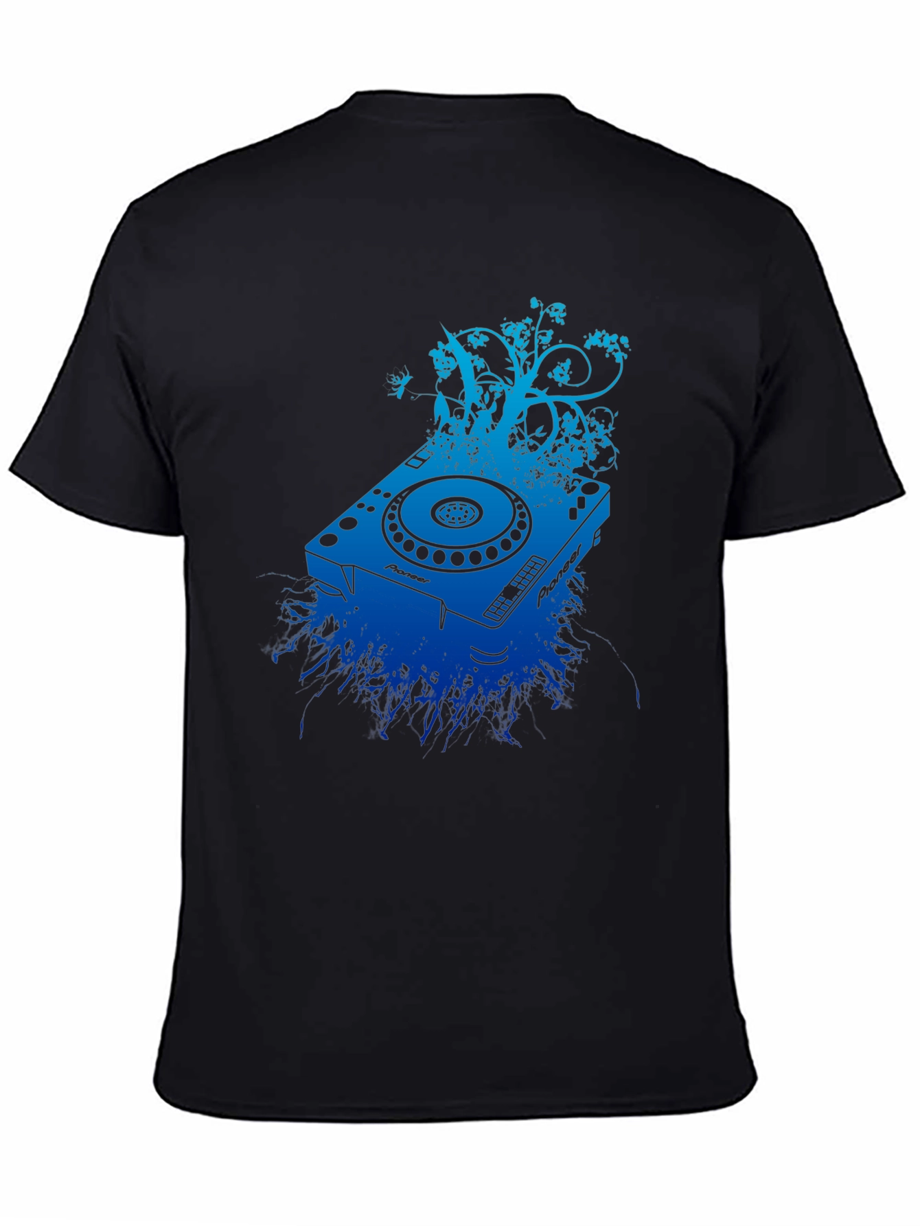 DJ Turntable Graphic Tee - Black