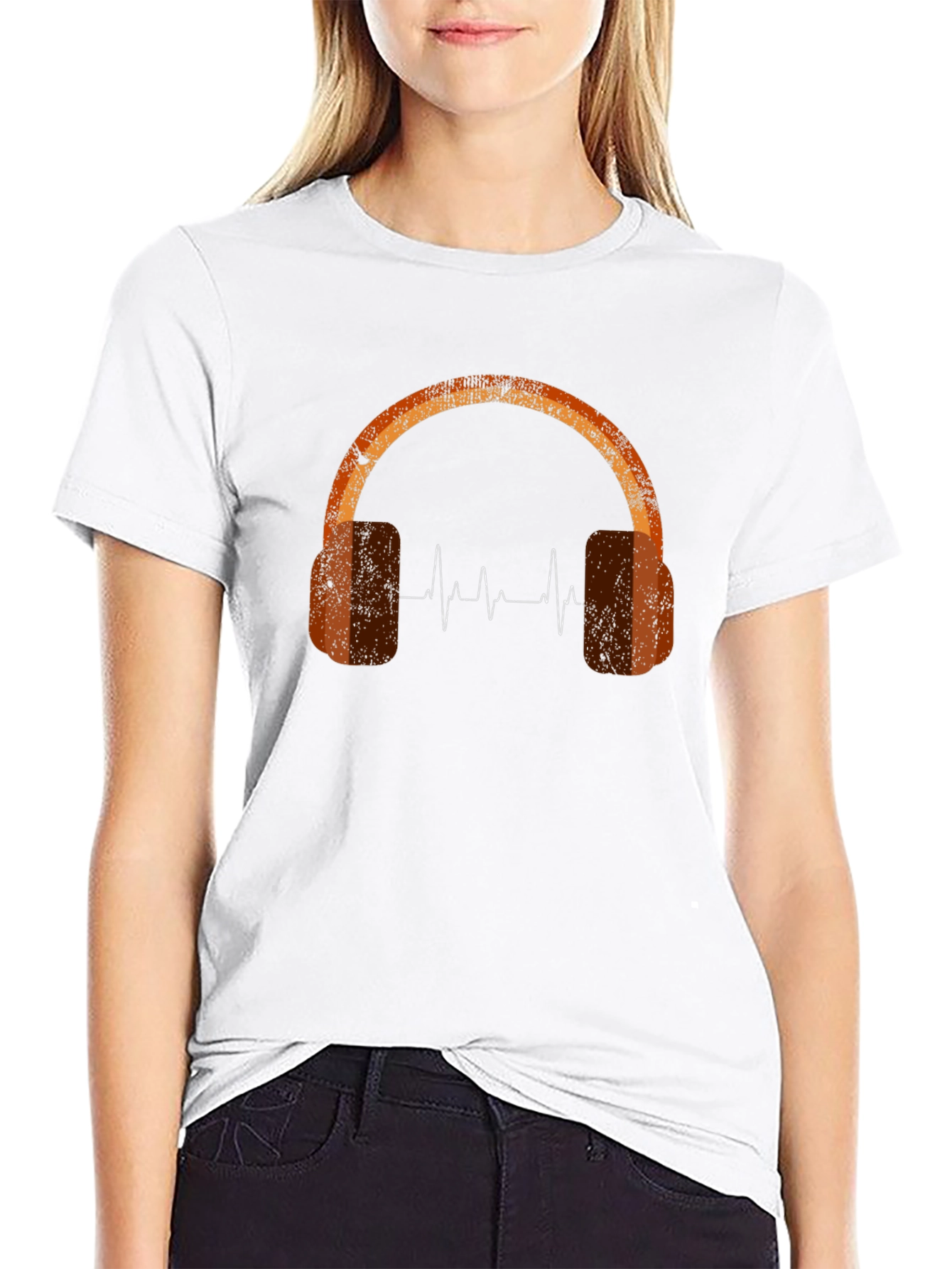Retro Headphones Graphic Tee - Music Lover Style