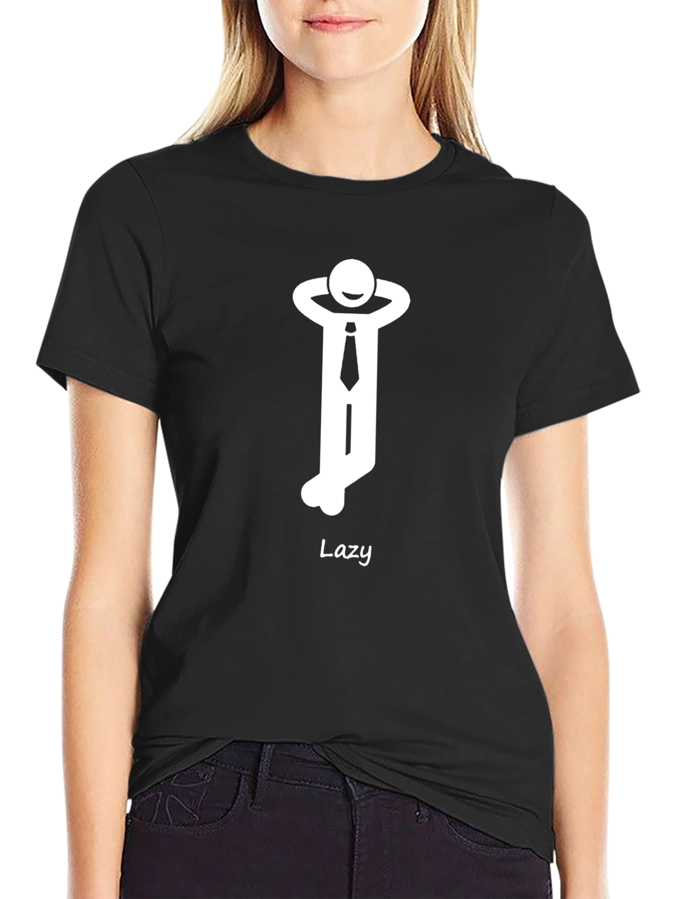 Lazy Mode On Black T-Shirt