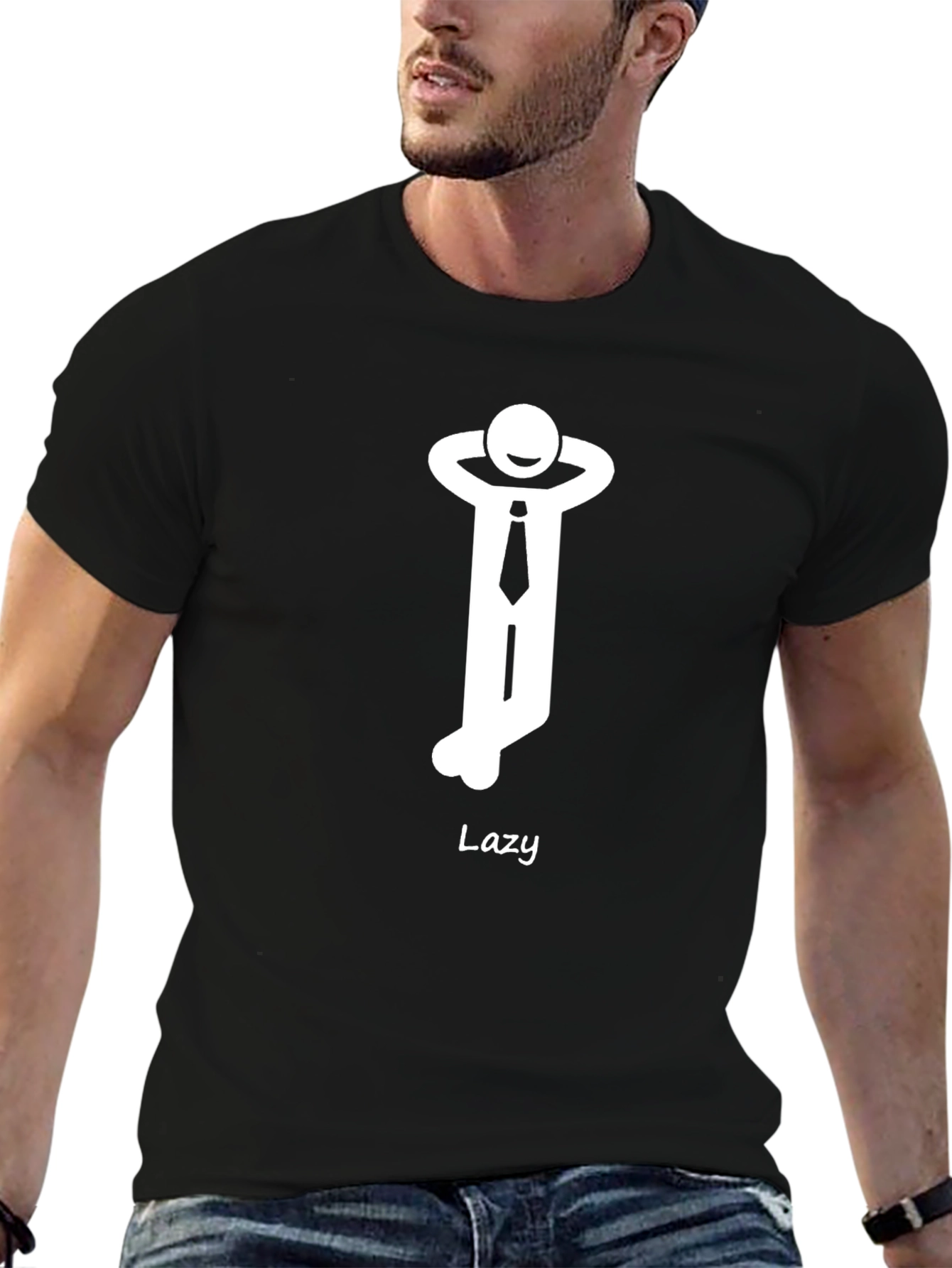 Lazy Mode On Black T-Shirt