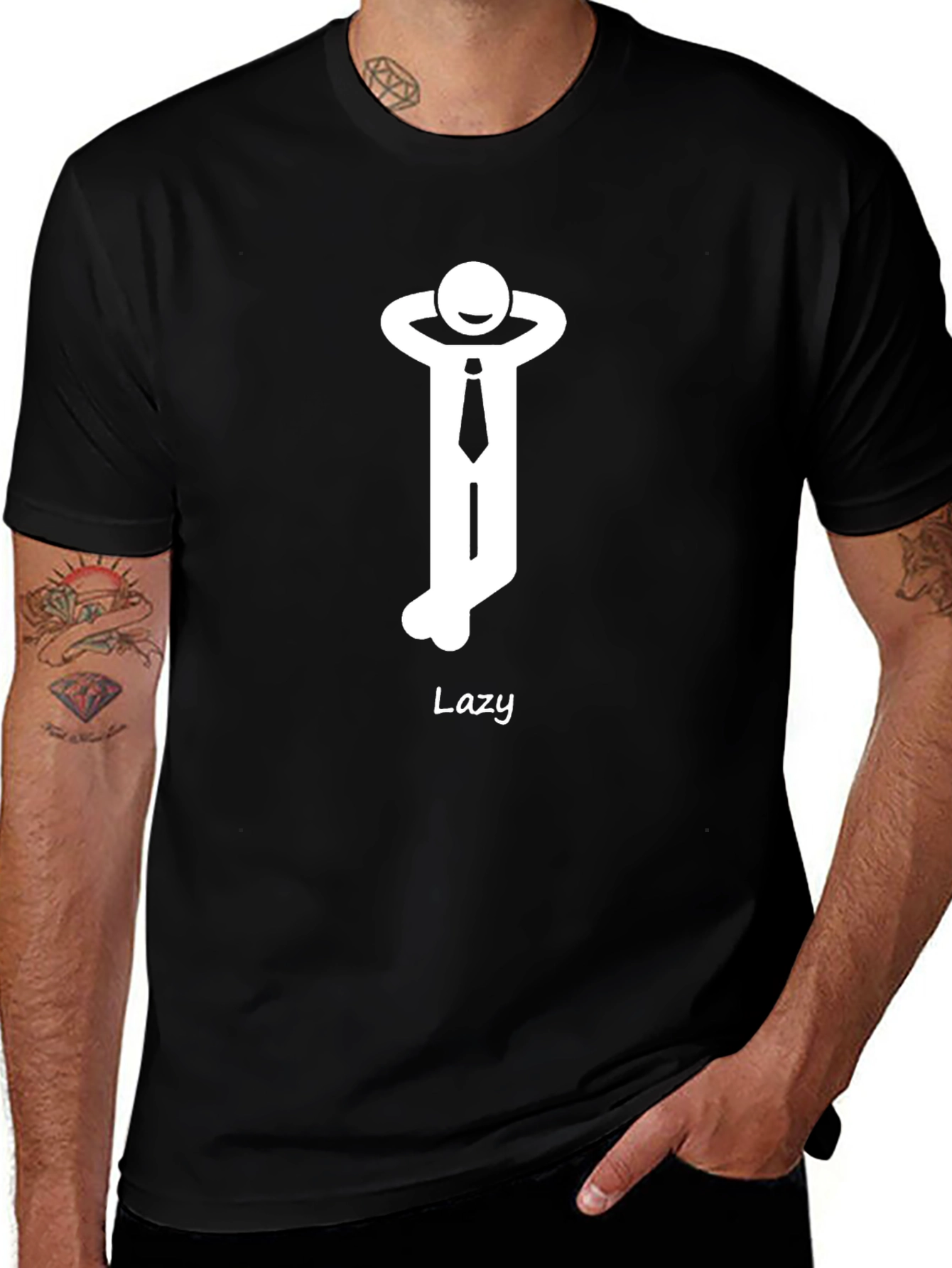 Lazy Mode On Black T-Shirt