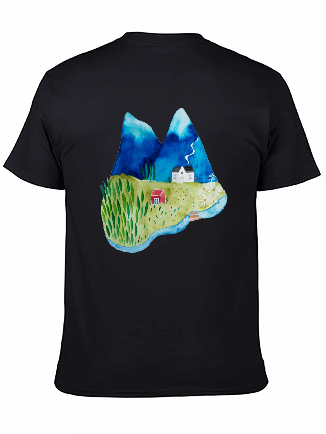 Watercolor Landscape Graphic T-Shirt