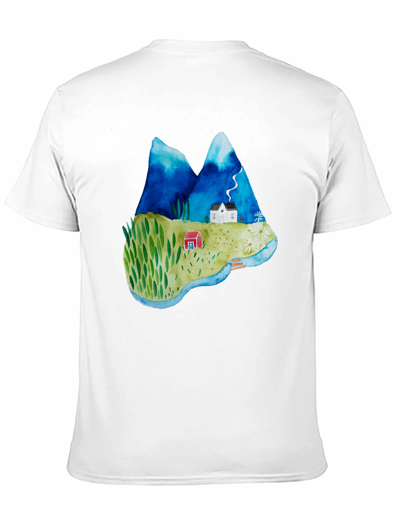 Watercolor Landscape Graphic T-Shirt