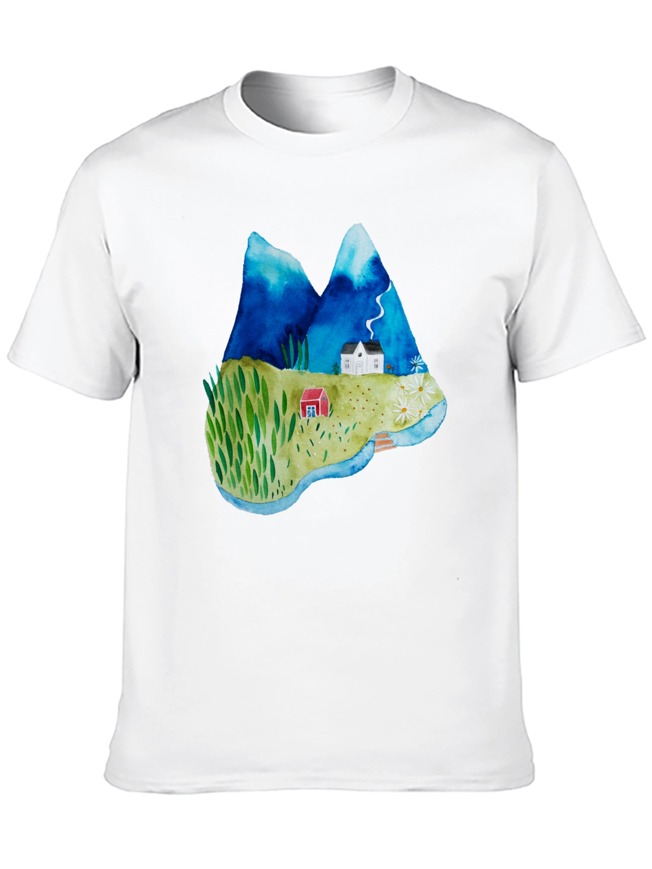 Watercolor Landscape Graphic T-Shirt