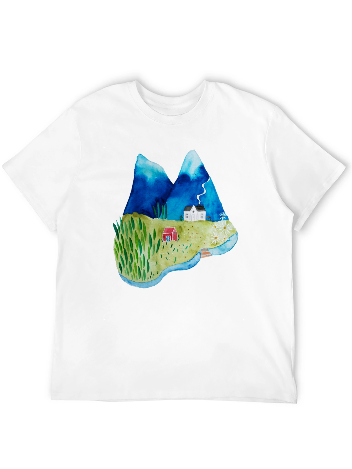 Watercolor Landscape Graphic T-Shirt