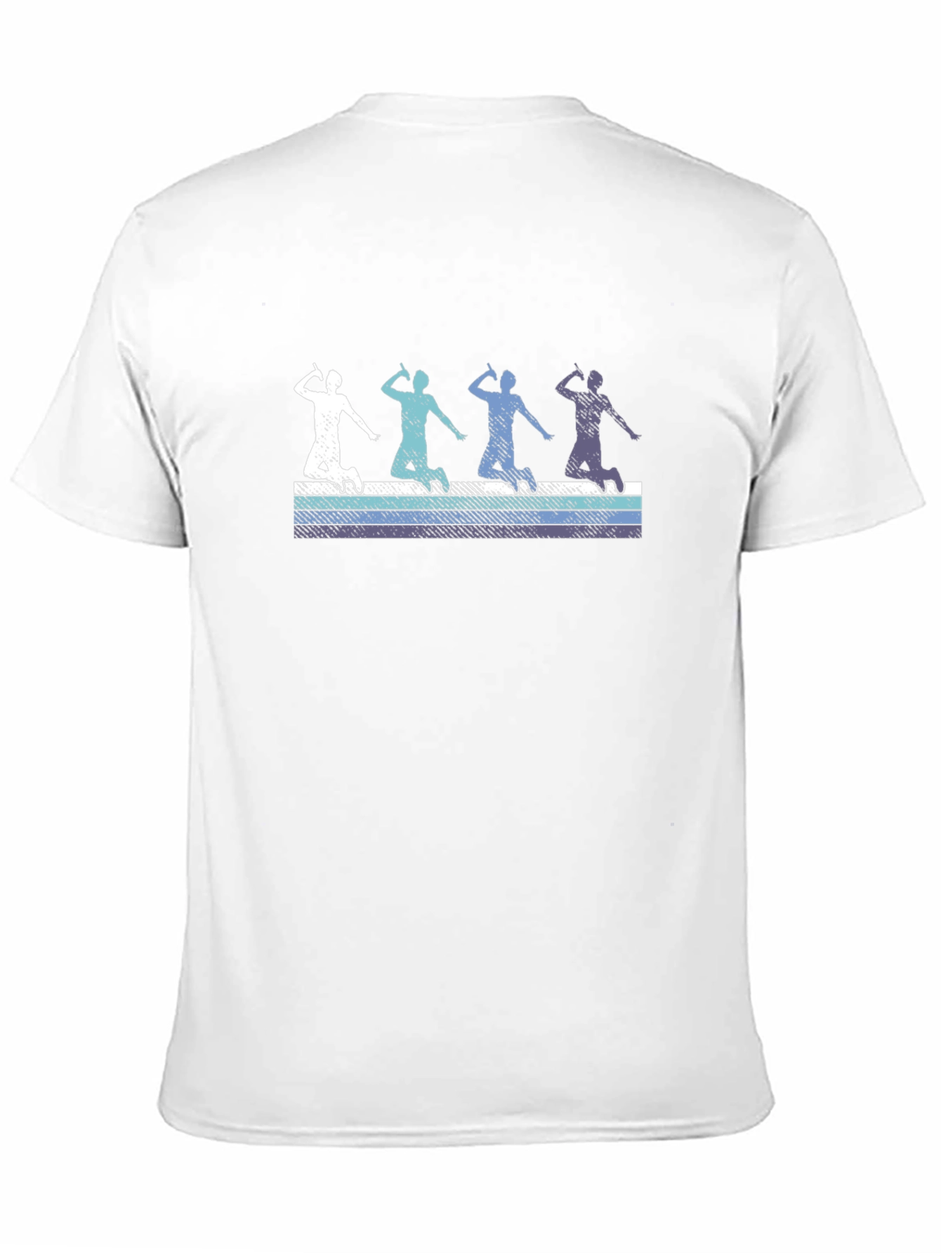 Badminton Player Graphic Tee - Retro Style