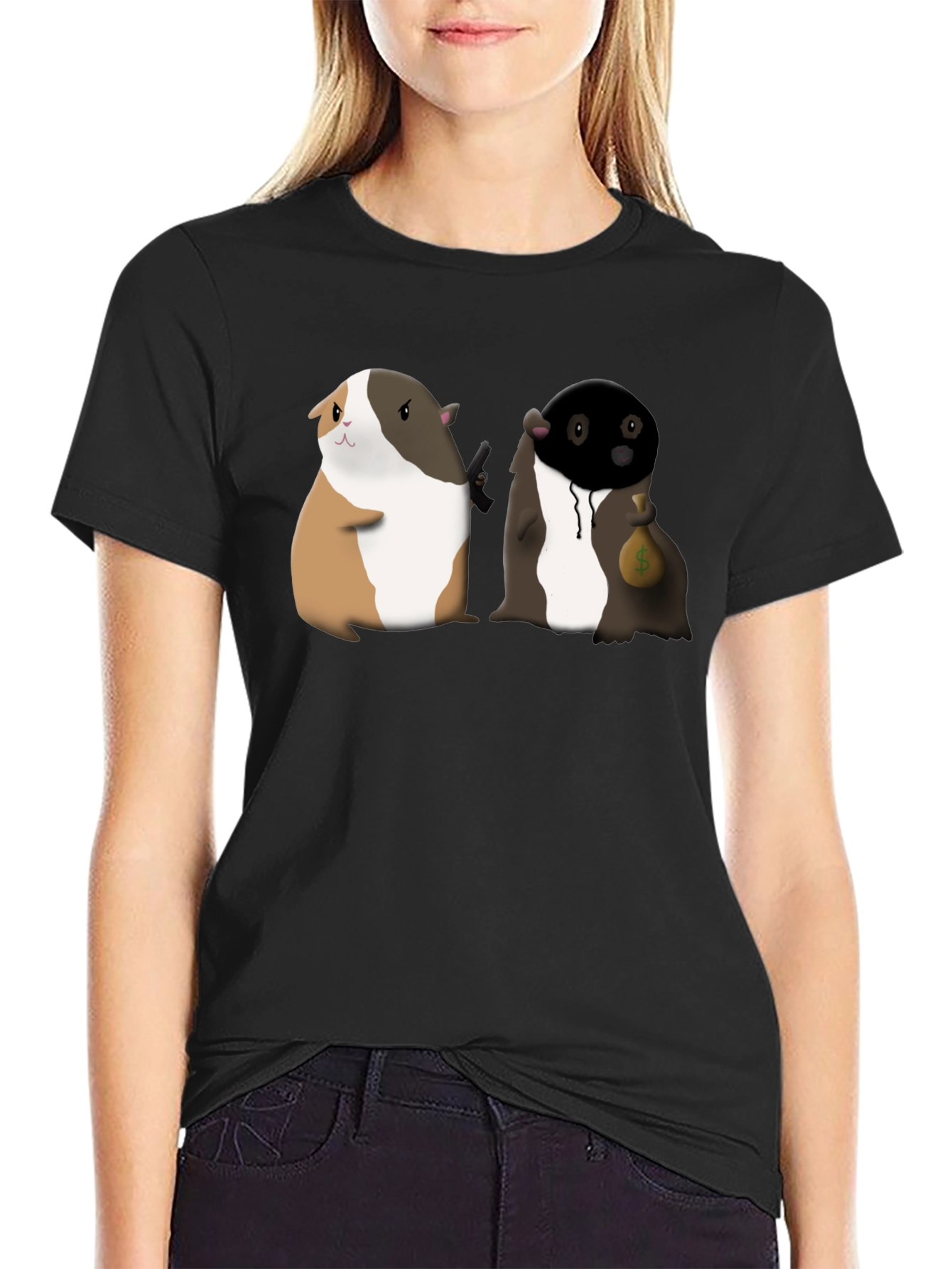 Guinea Pig Gangster Graphic Tee - Funny T-Shirt