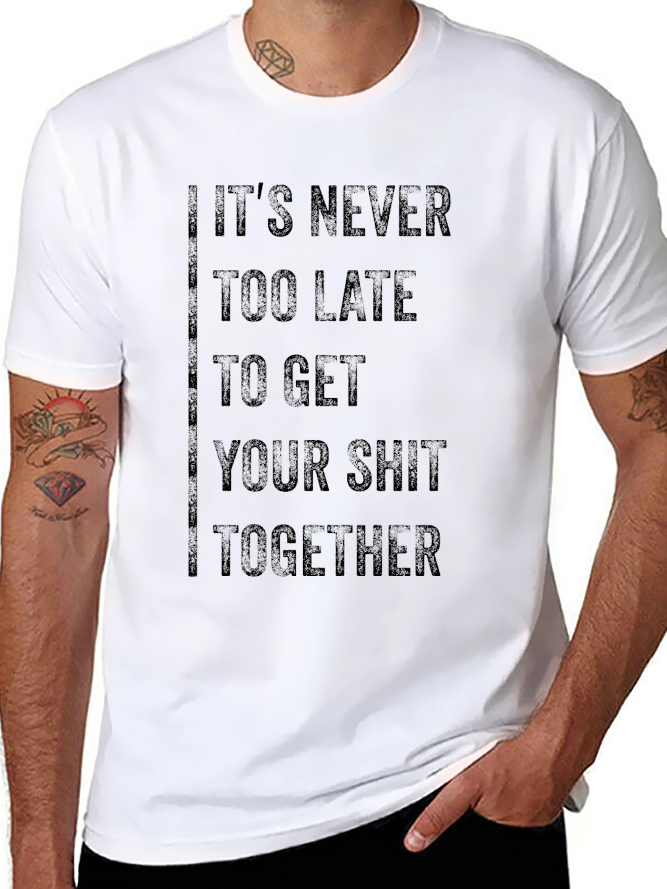 Humorous Get Your Sh*t Together Black Graphic Tee