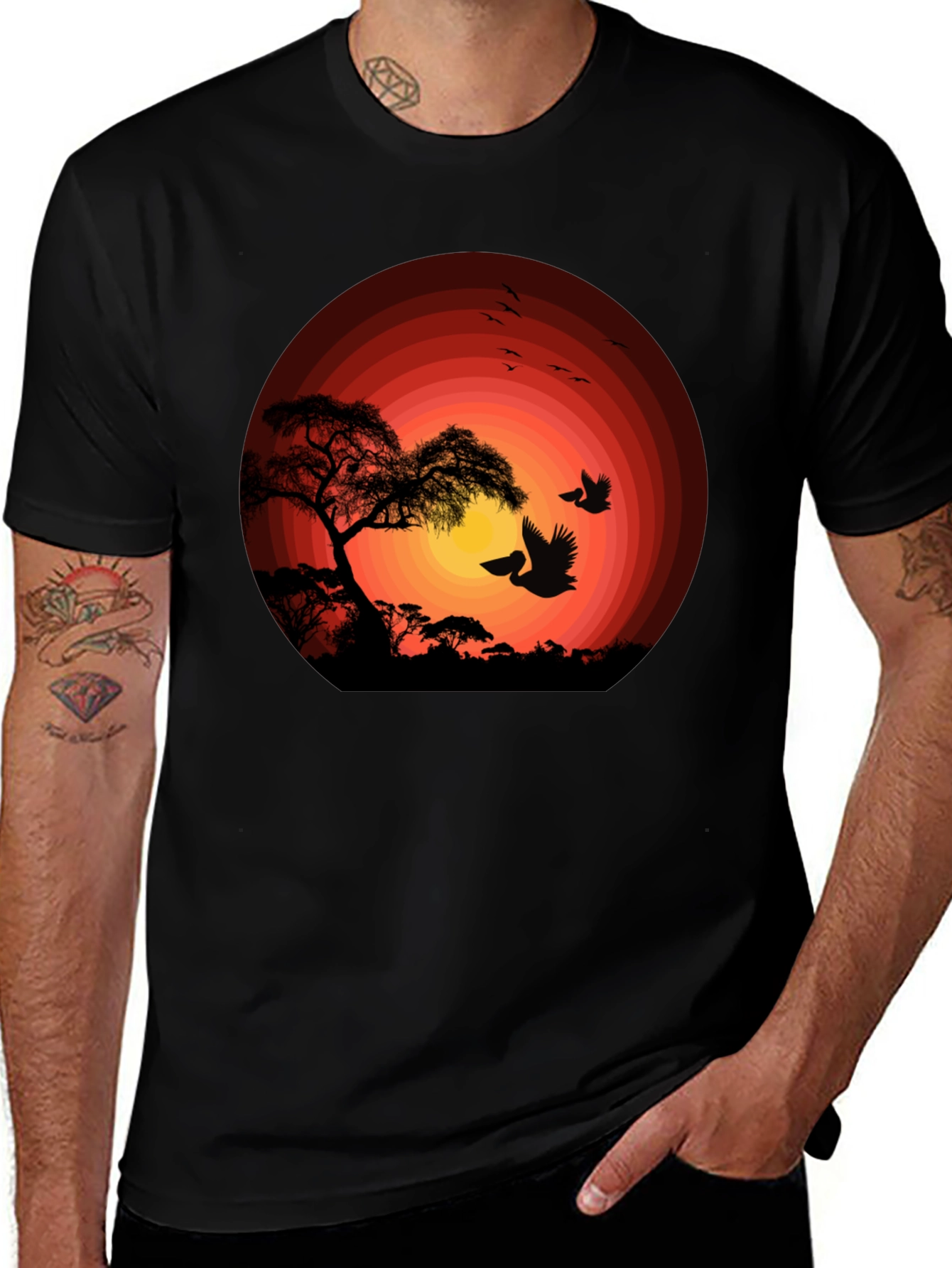 Sunset Silhouette Graphic Tee
