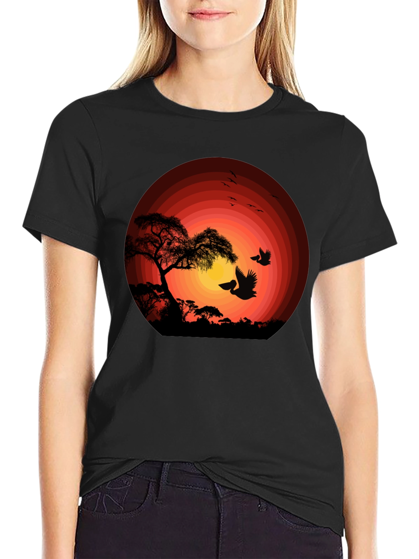 Sunset Silhouette Graphic Tee