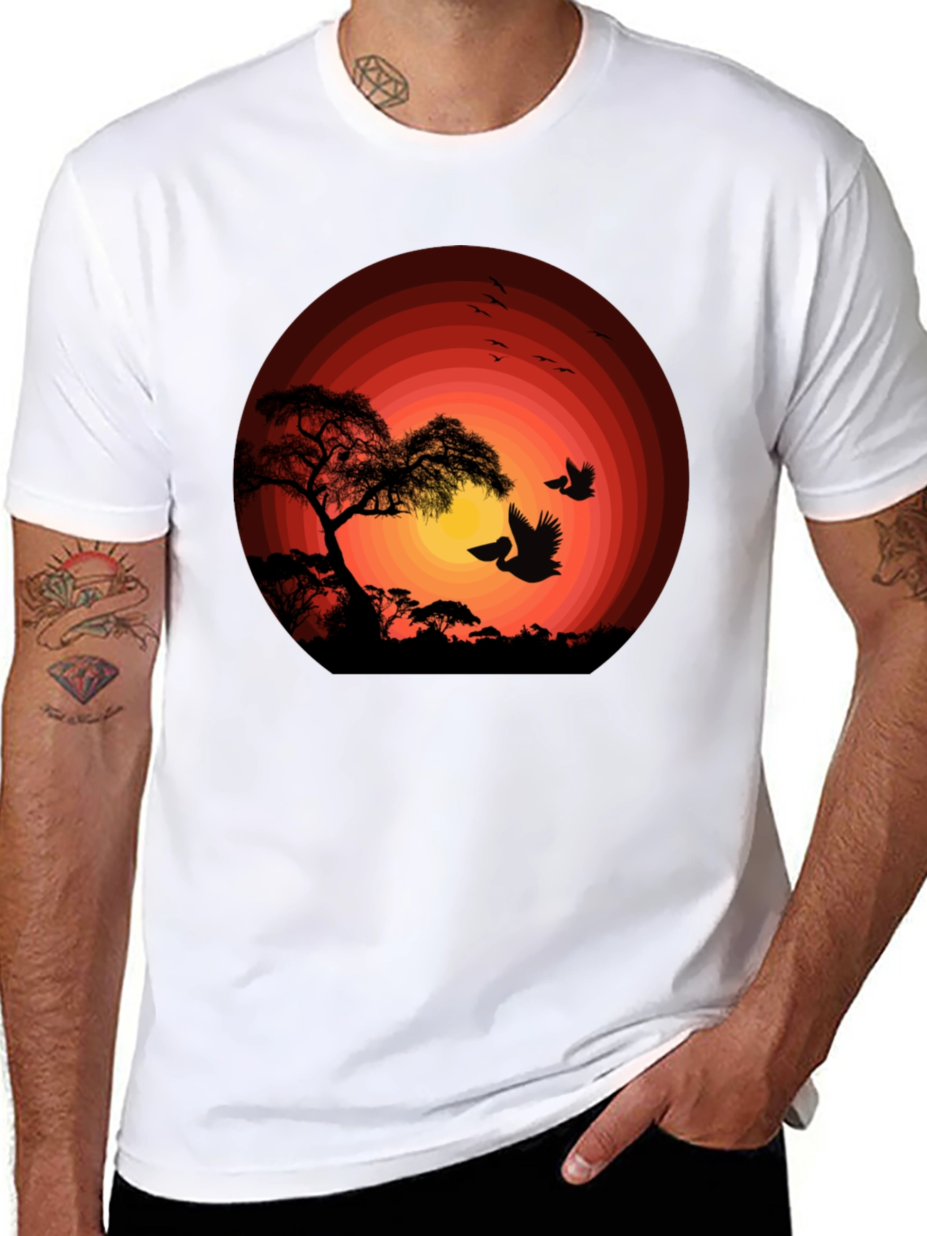 Sunset Silhouette Graphic Tee