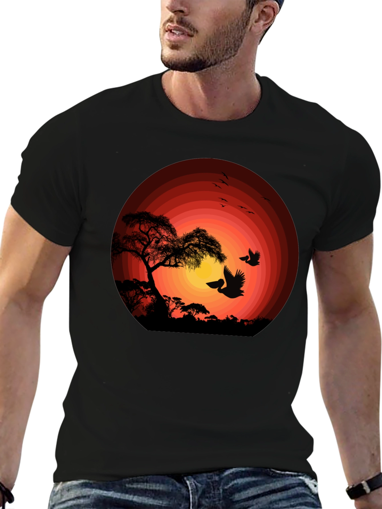 Sunset Silhouette Graphic Tee