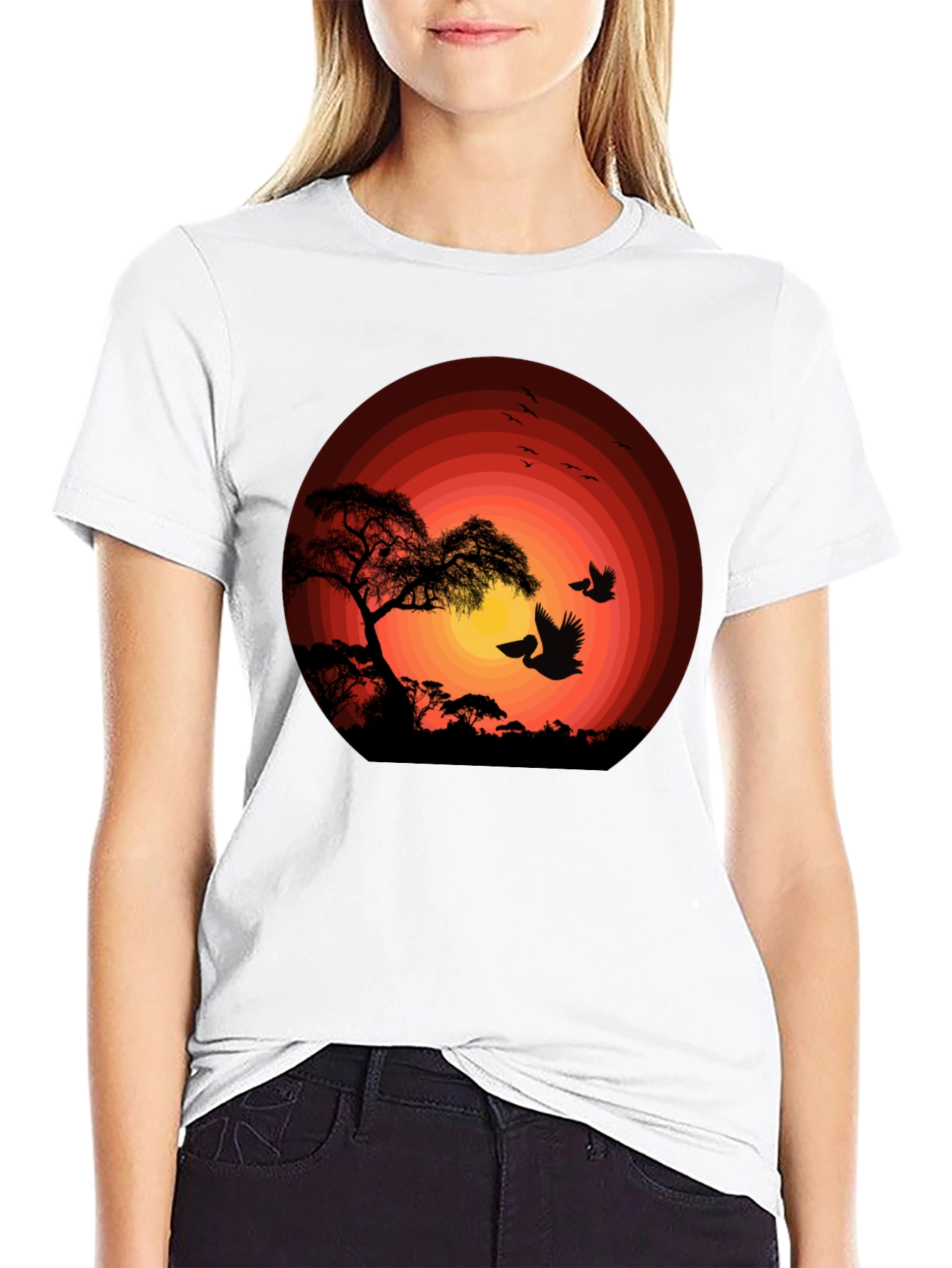 Sunset Silhouette Graphic Tee