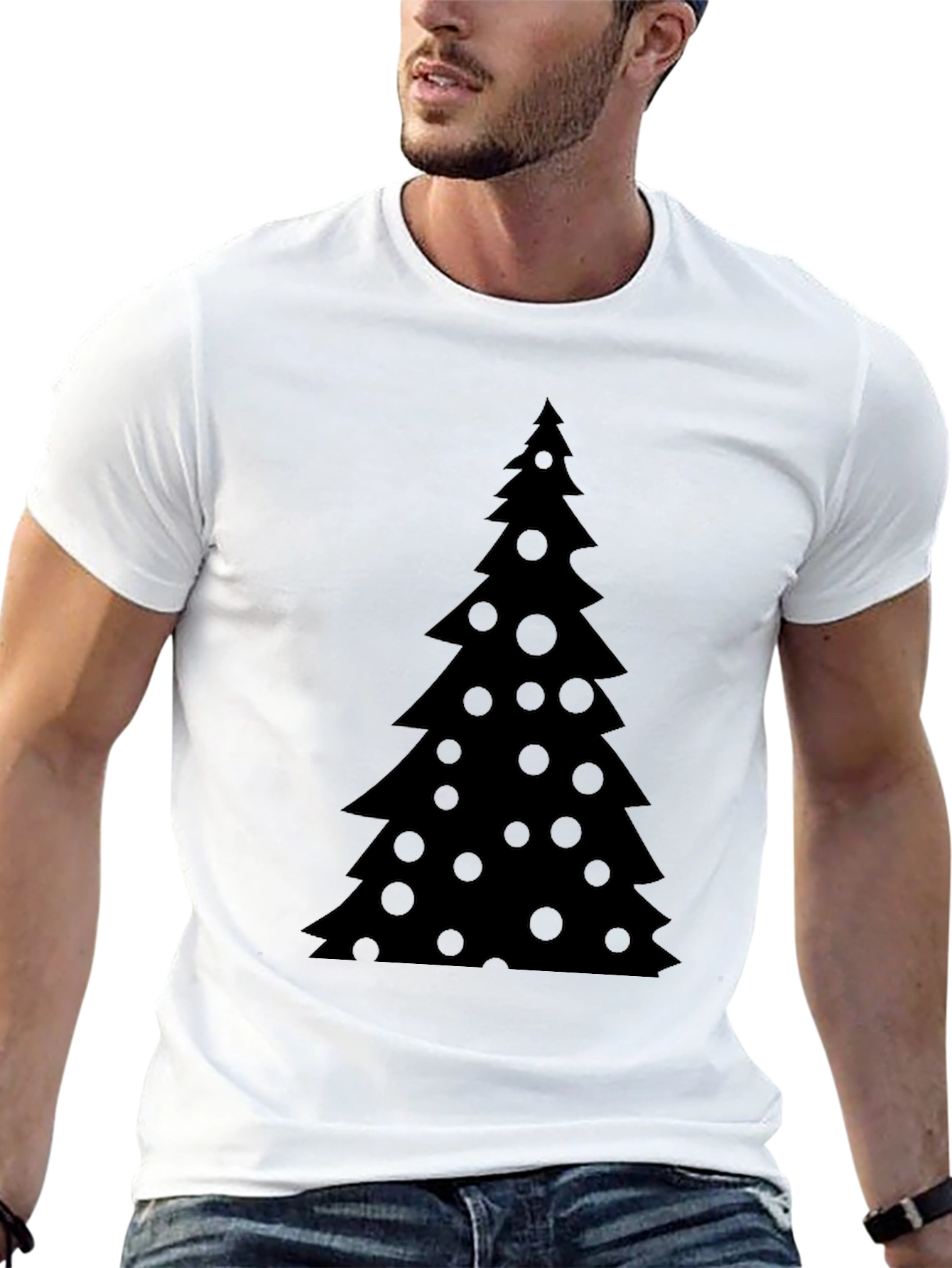 Christmas Tree Black T-Shirt
