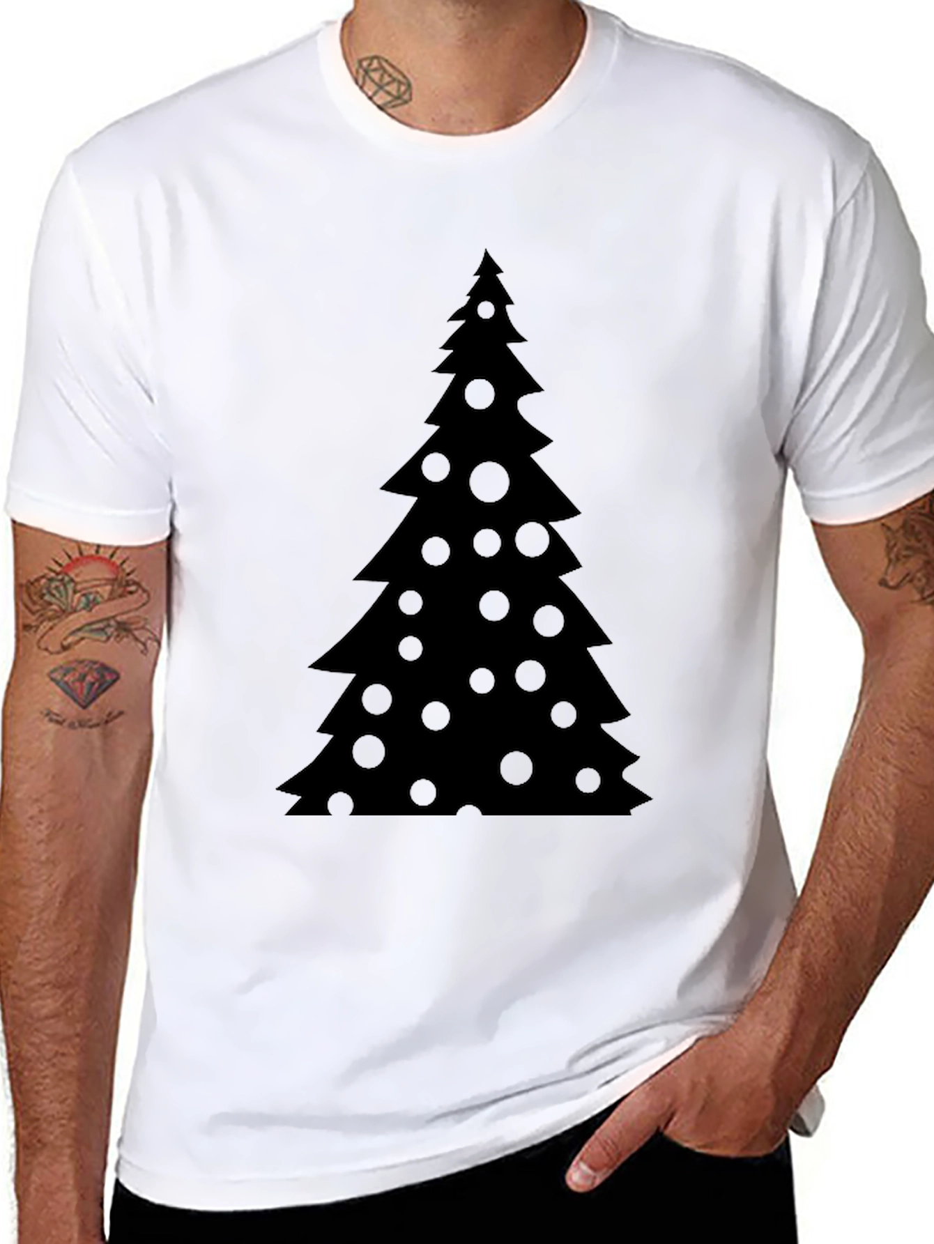 Christmas Tree Black T-Shirt