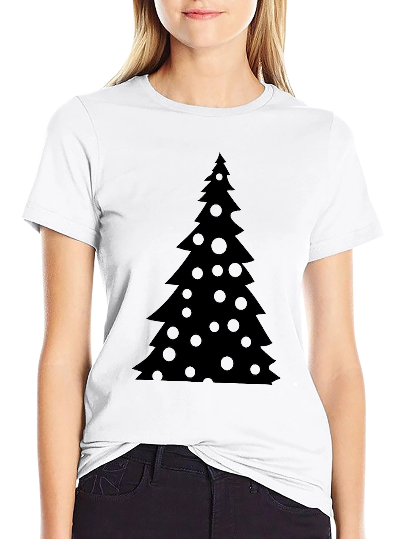 Christmas Tree Black T-Shirt