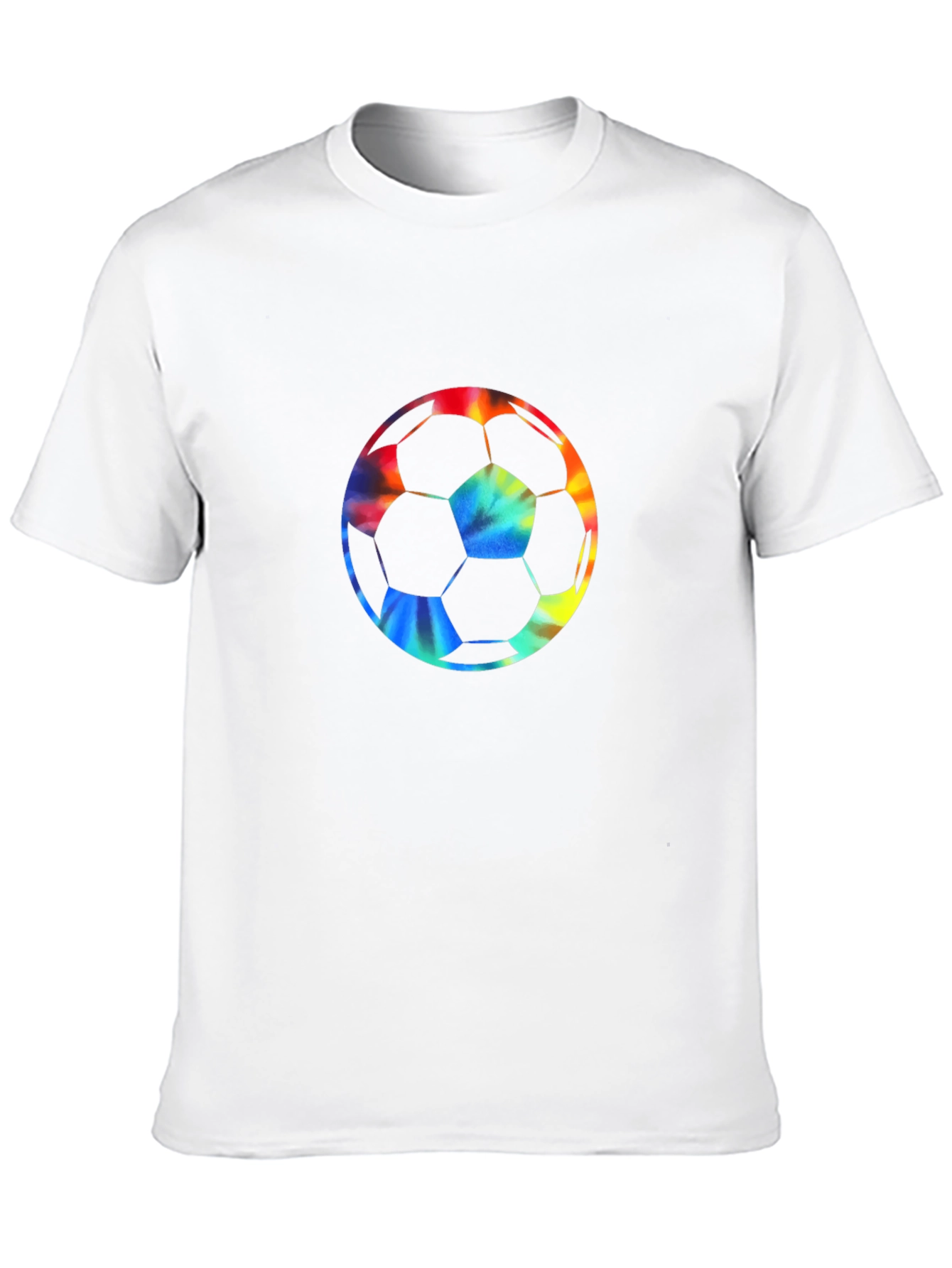 Tie-Dye Soccer Ball Graphic Tee - Black