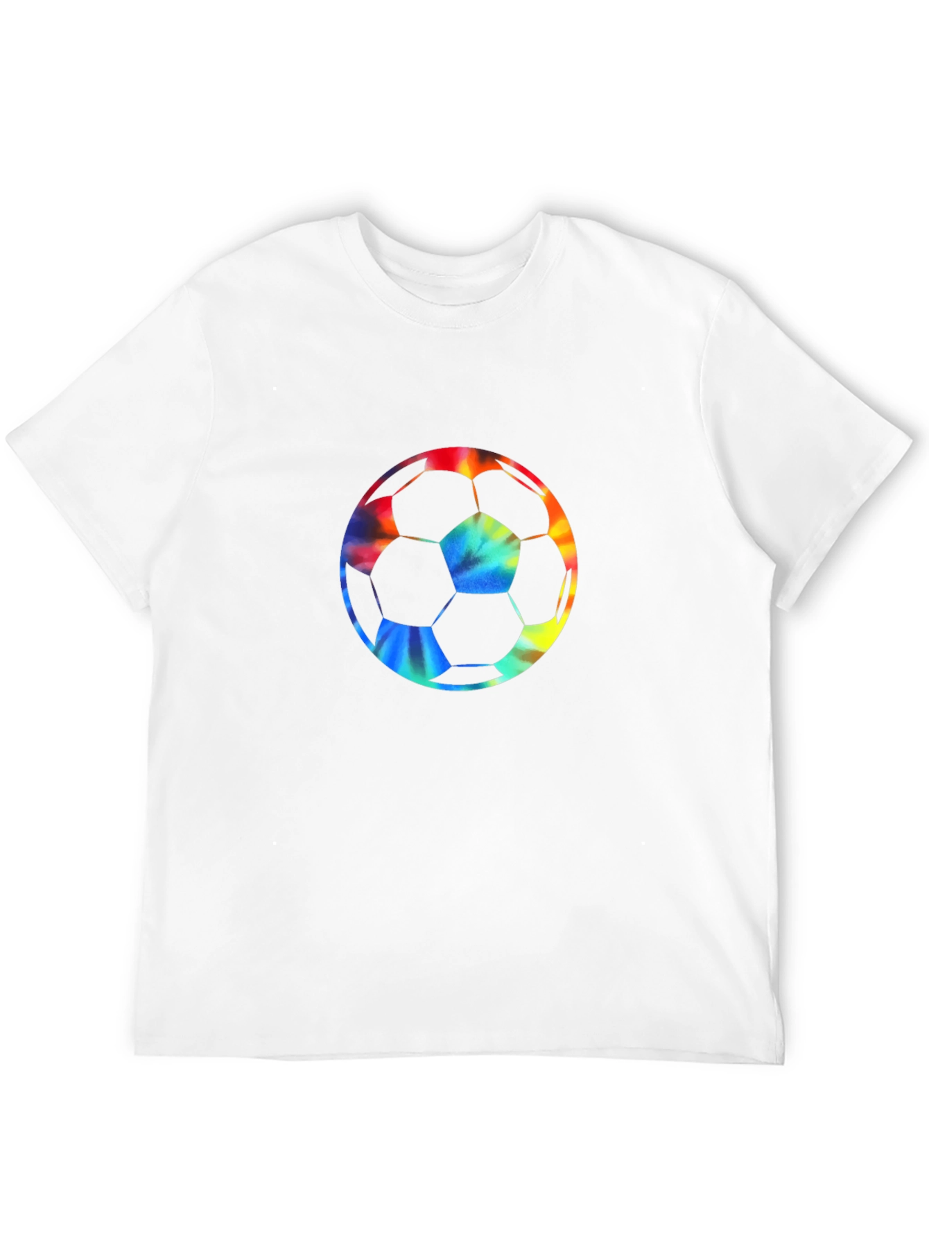 Tie-Dye Soccer Ball Graphic Tee - Black