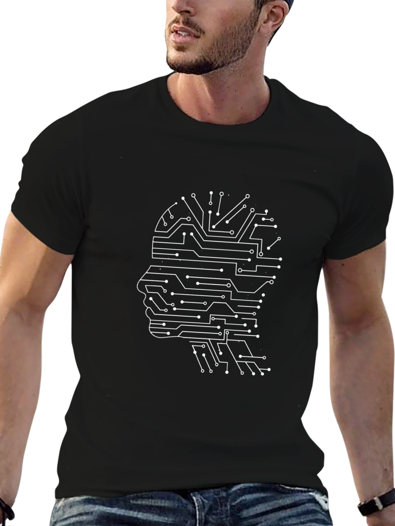 Tech Mind T-Shirt - Circuit Board Brain Tee