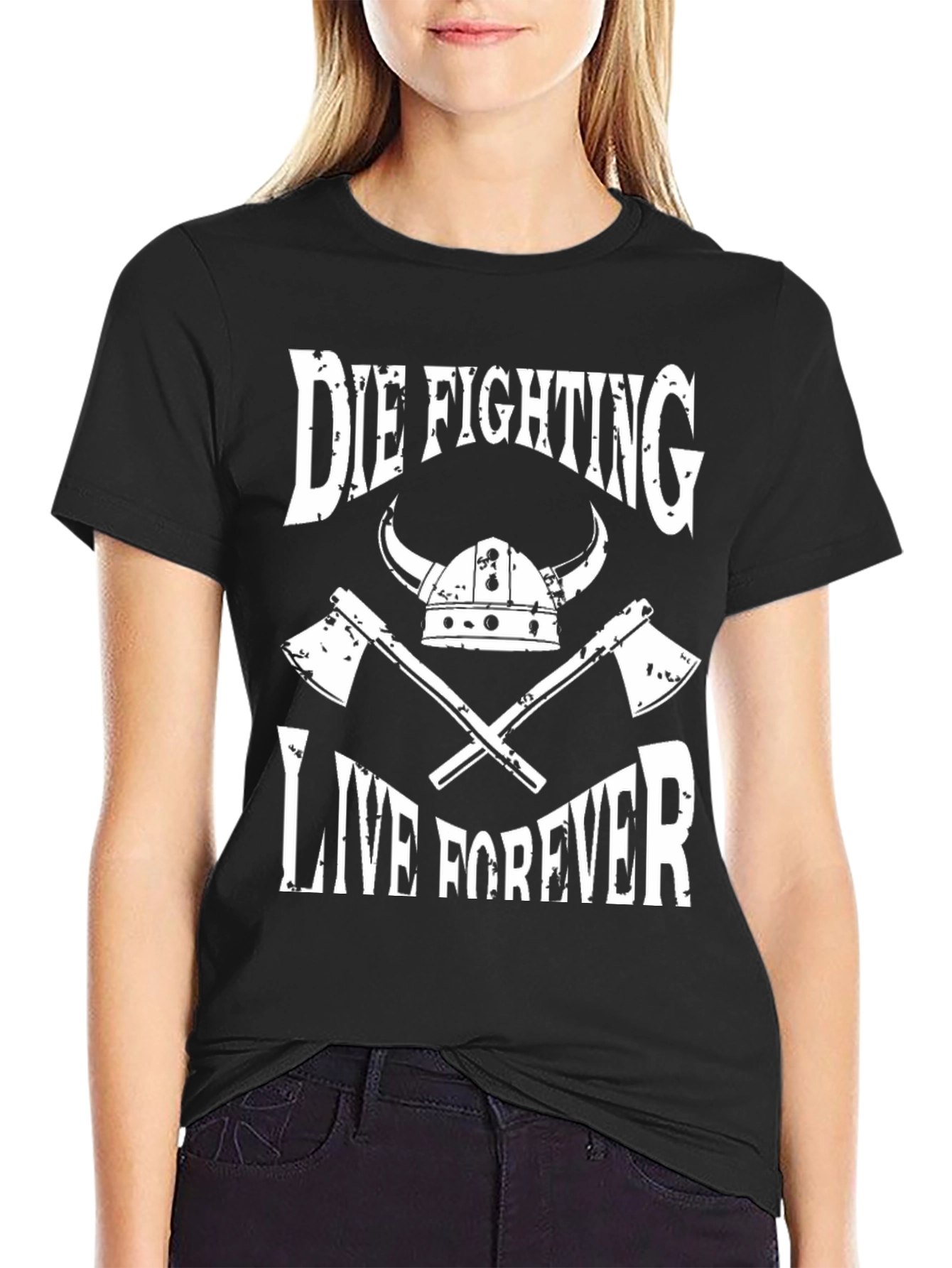 Die Fighting Live Forever Viking T-Shirt