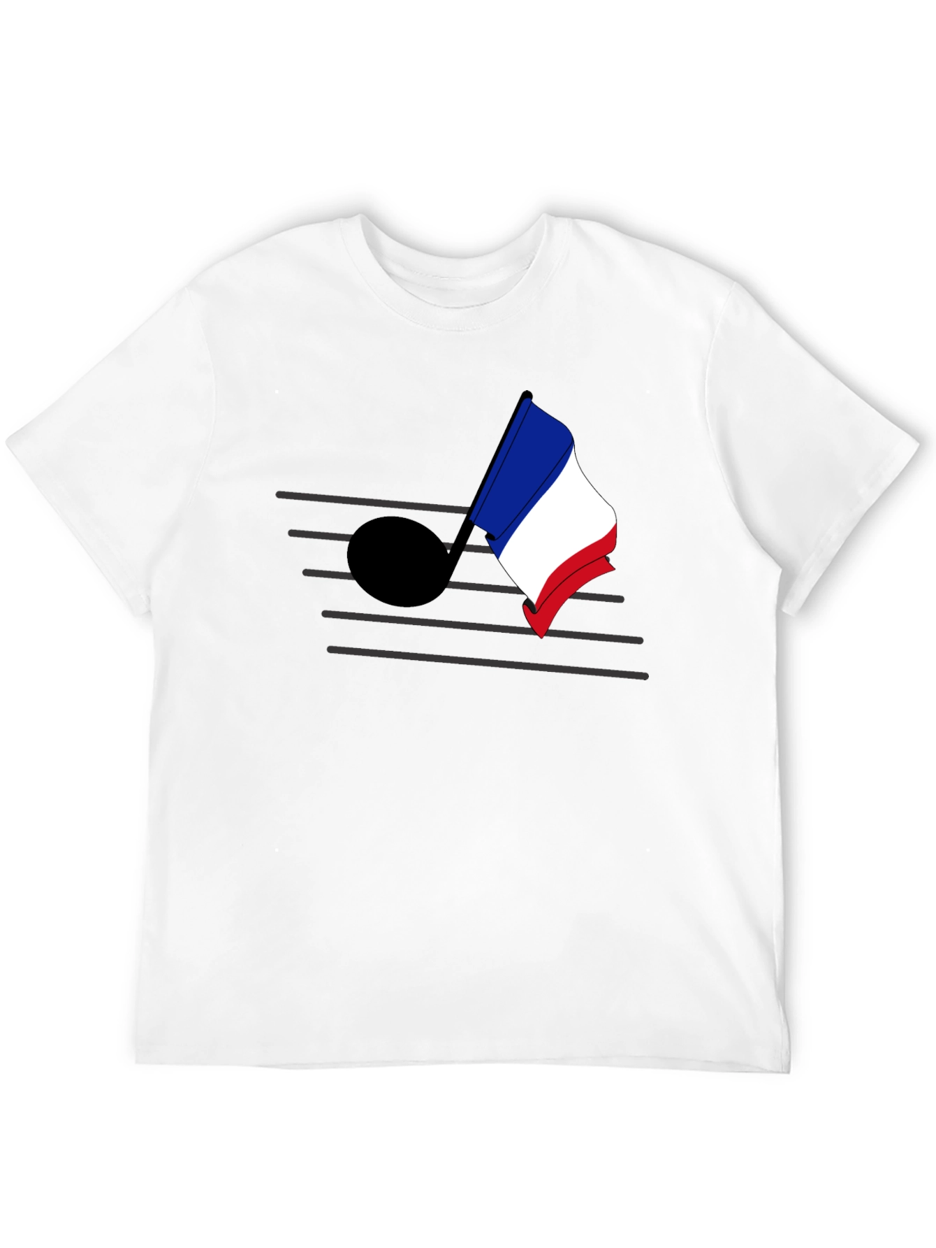 Musical France Tee - Mens Black T-Shirt