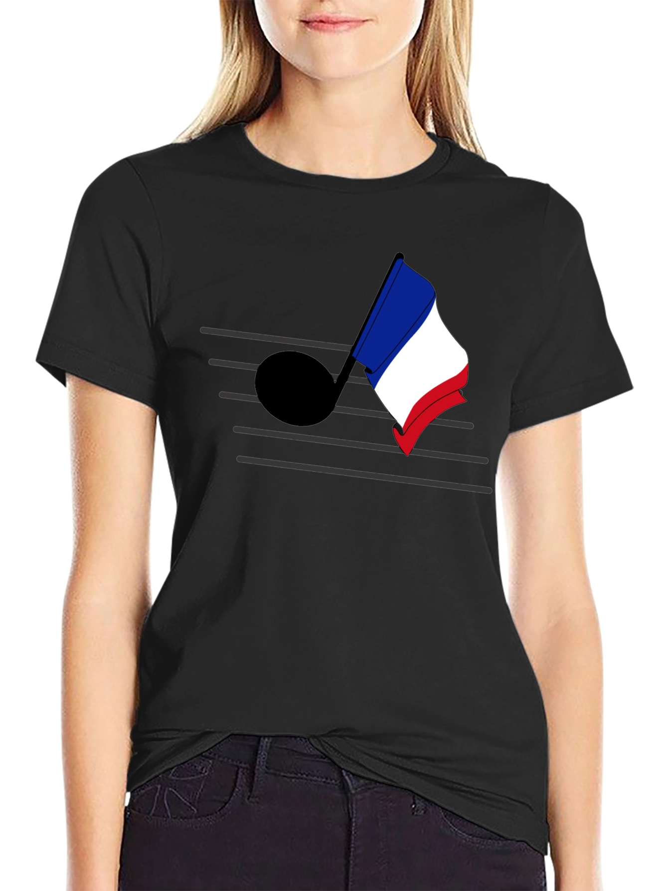 Musical France Tee - Mens Black T-Shirt