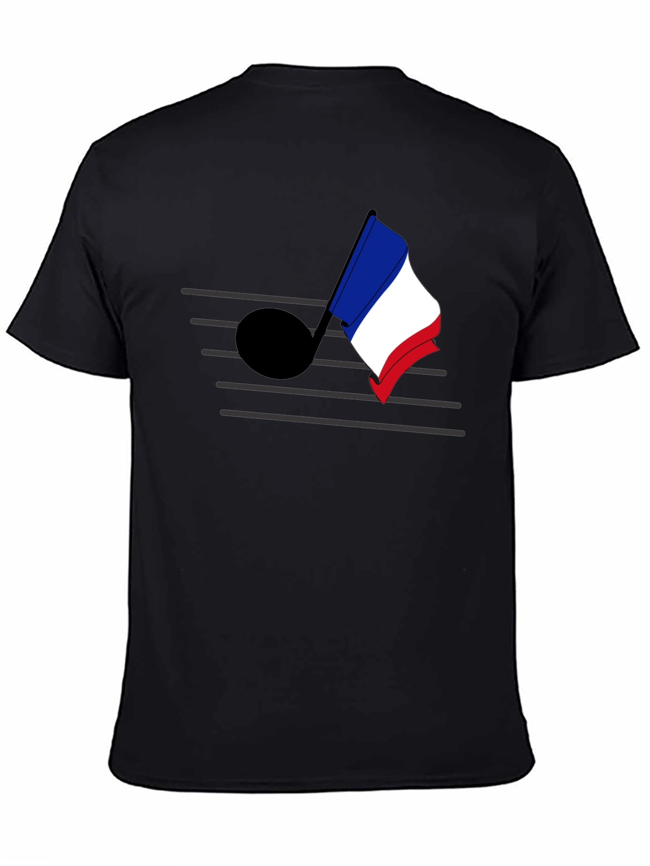 Musical France Tee - Mens Black T-Shirt