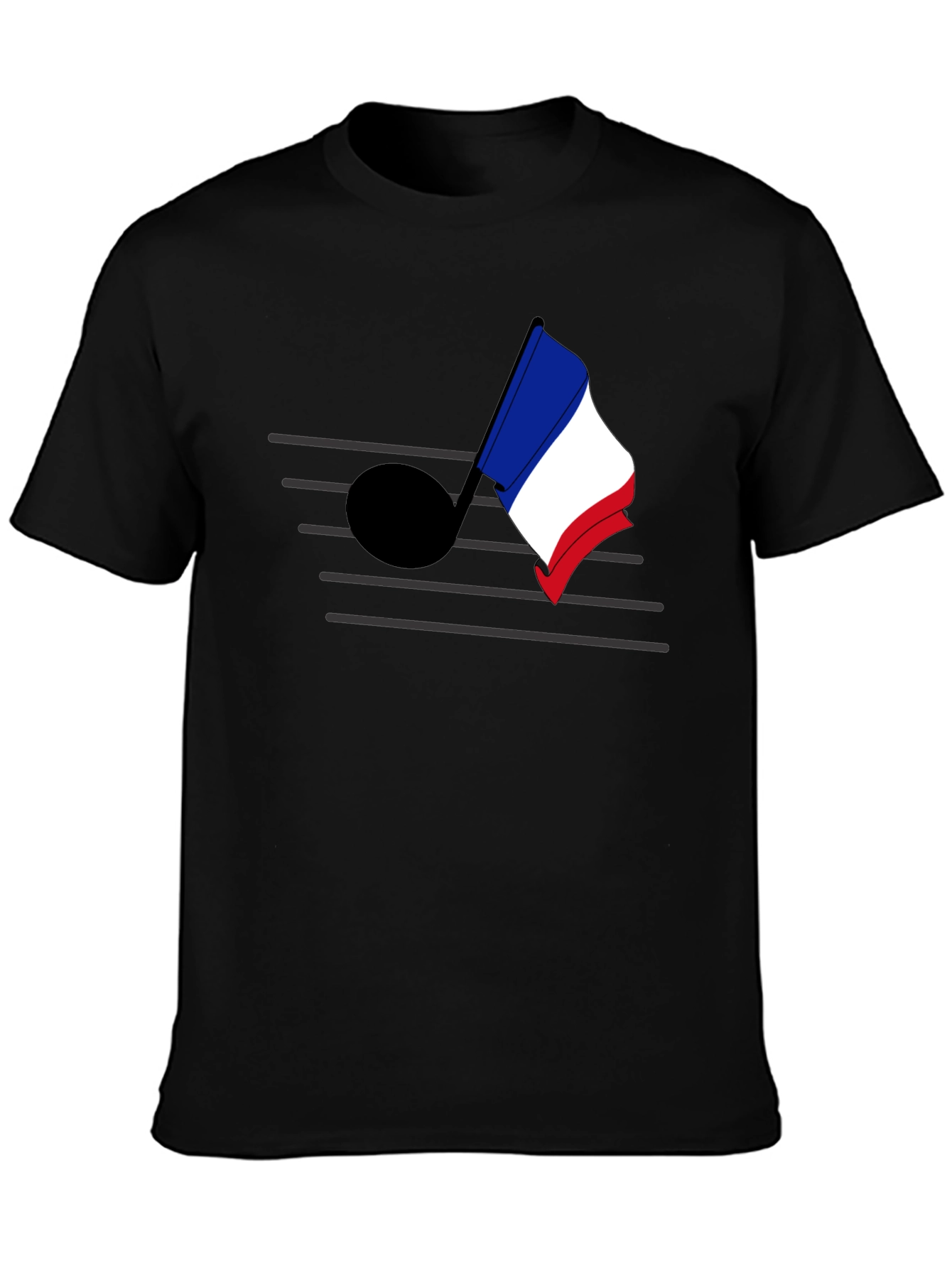 Musical France Tee - Mens Black T-Shirt