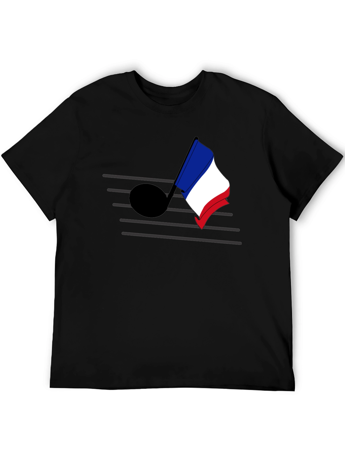 Musical France Tee - Mens Black T-Shirt