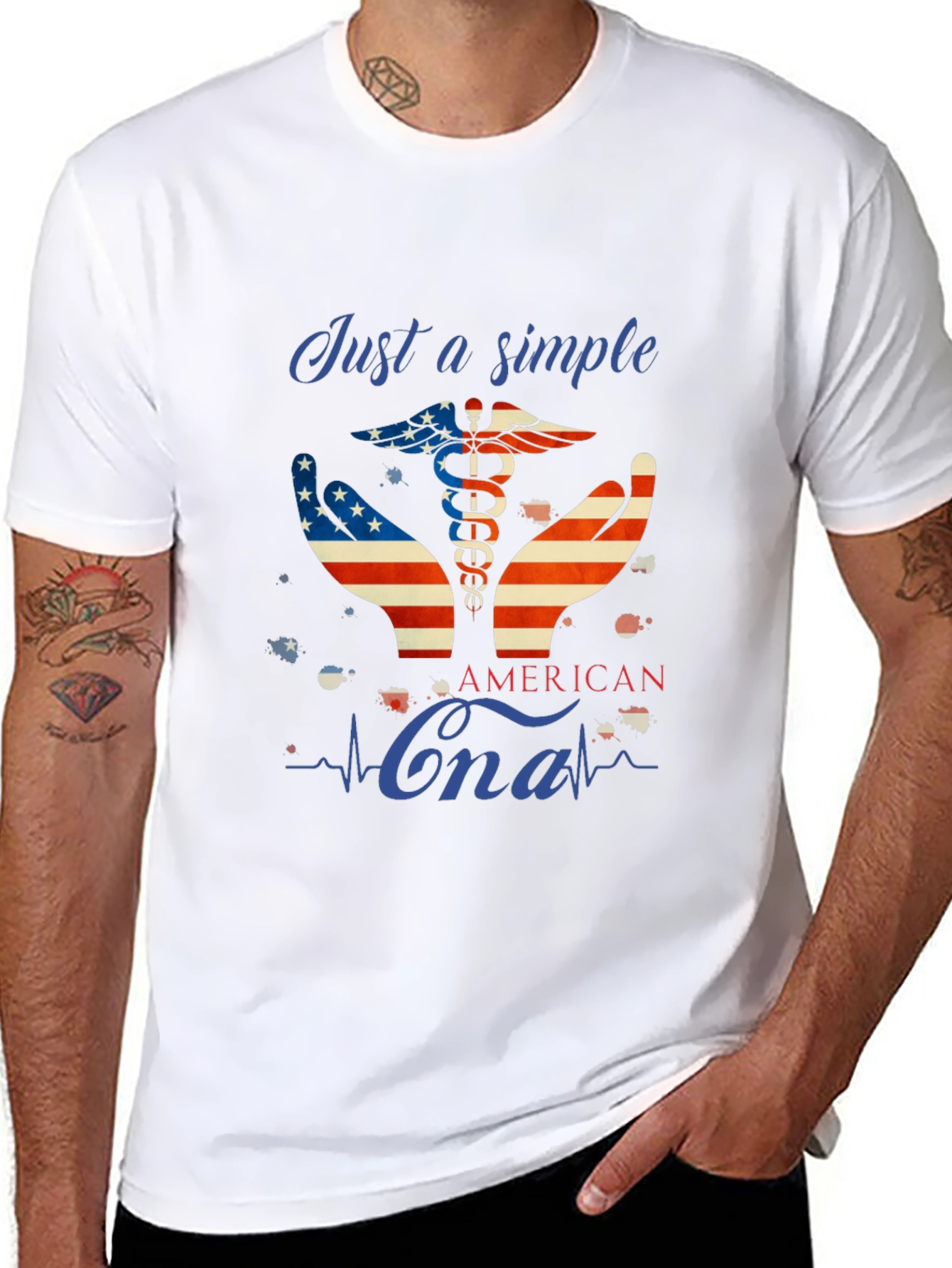 American CNA T-Shirt - Patriotic Healthcare Apparel