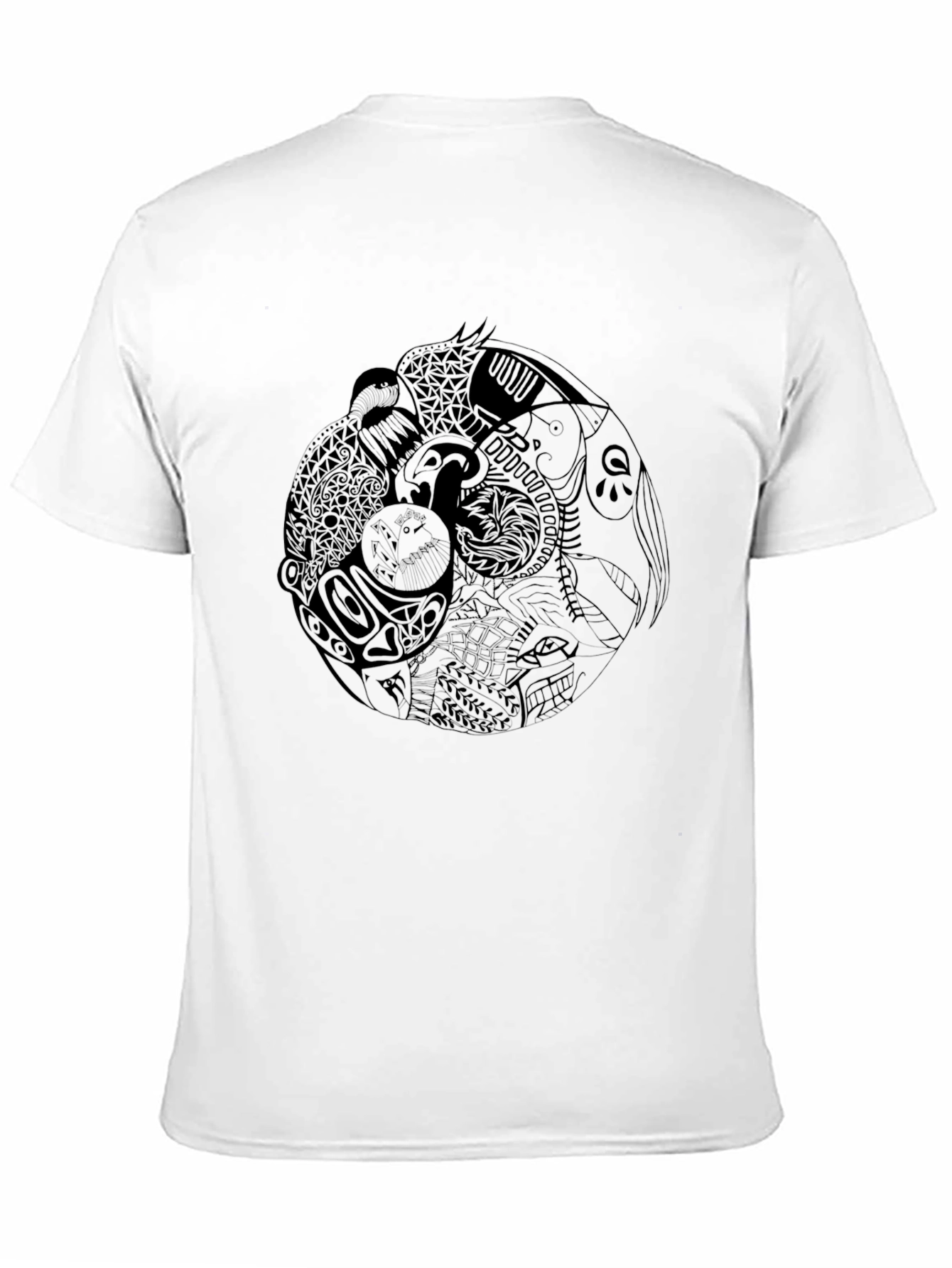 Mens Black Graphic Print T-Shirt