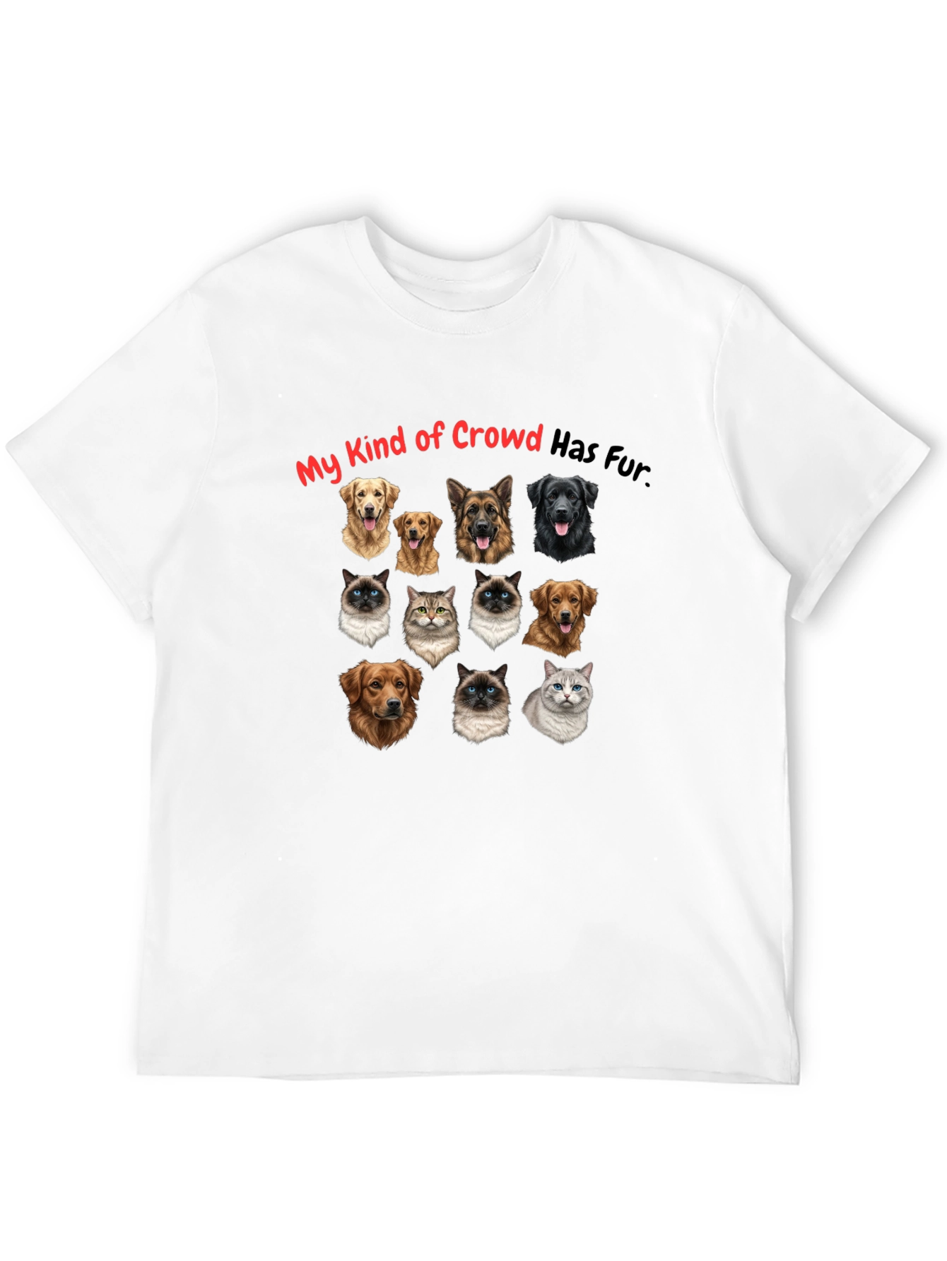 Funny My Kind of Crowd Pet Graphic T-Shirt