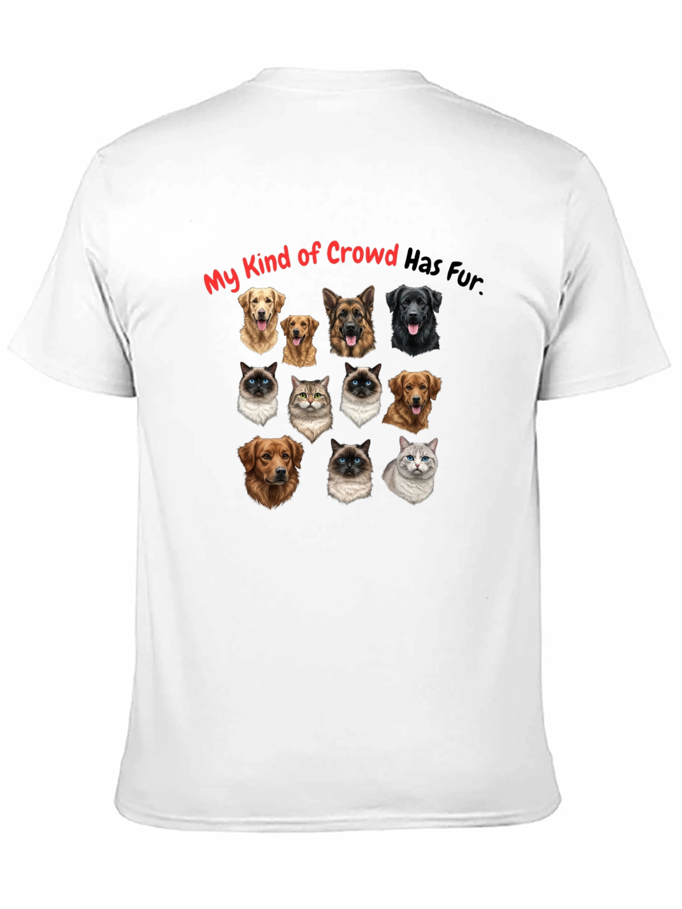 Funny My Kind of Crowd Pet Graphic T-Shirt