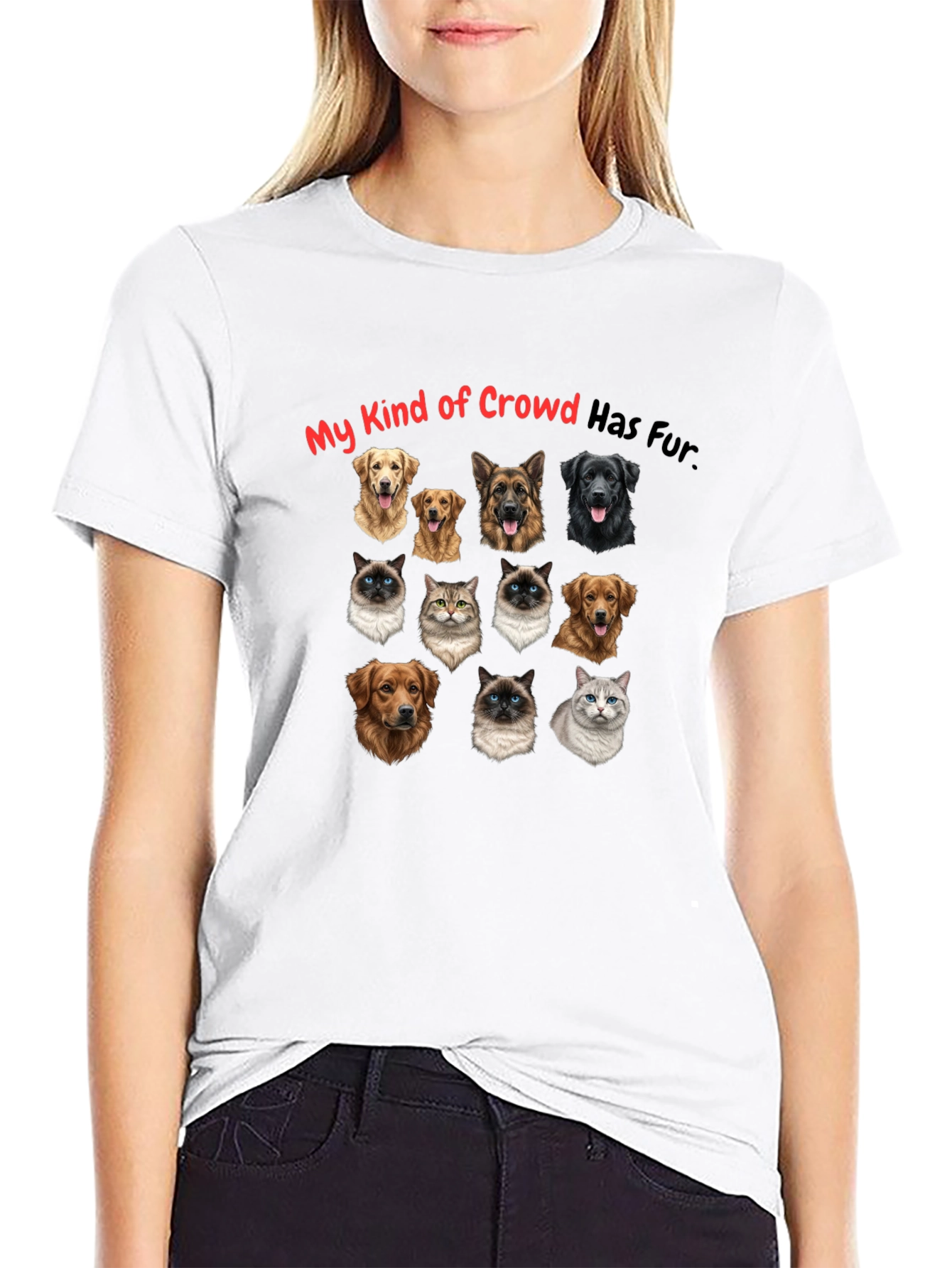 Funny My Kind of Crowd Pet Graphic T-Shirt